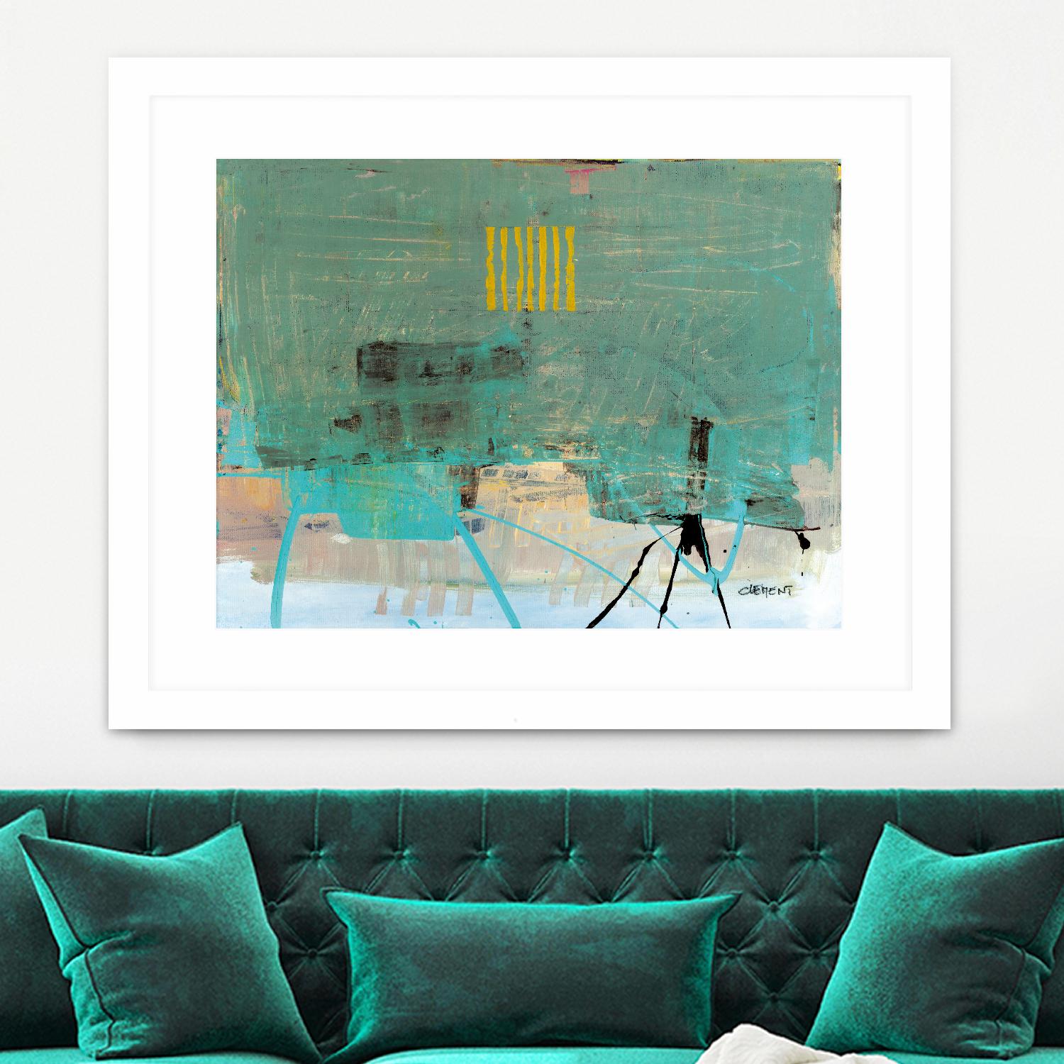 Hilarité by Jacques Clement on GIANT ART - green abstract canadien