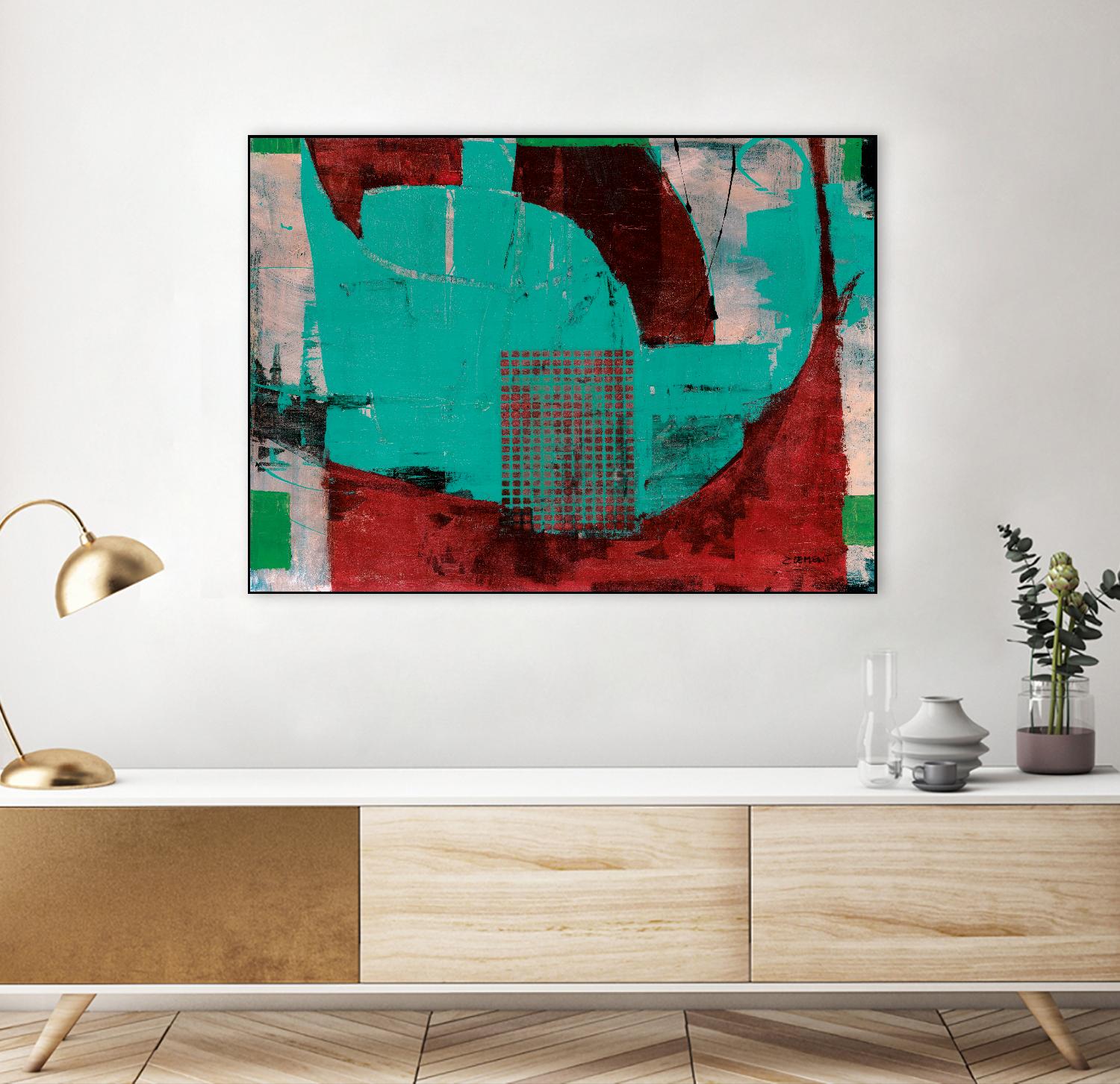 Euphorie by Jacques Clement on GIANT ART - red abstract
