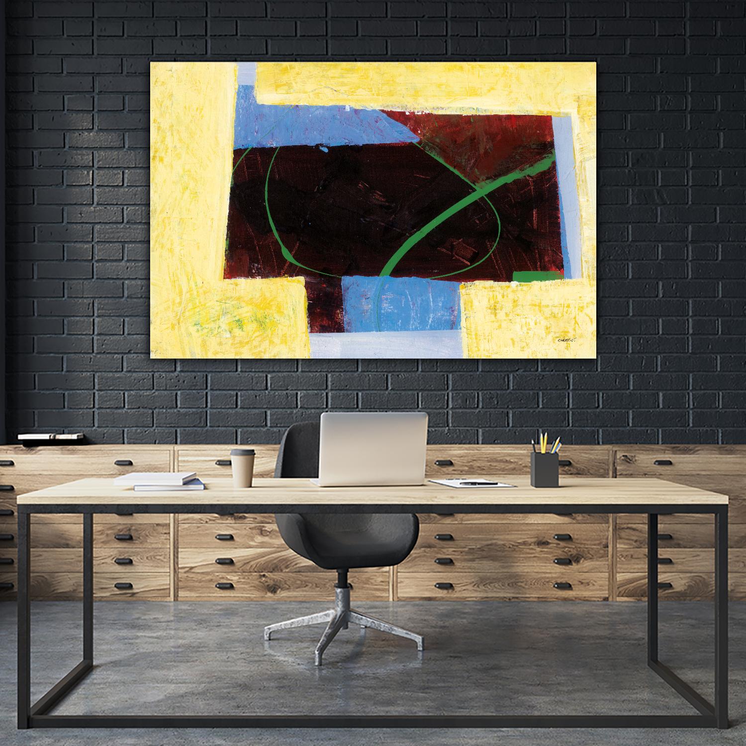 Égaiement 2 by Jacques Clement on GIANT ART - yellow abstract