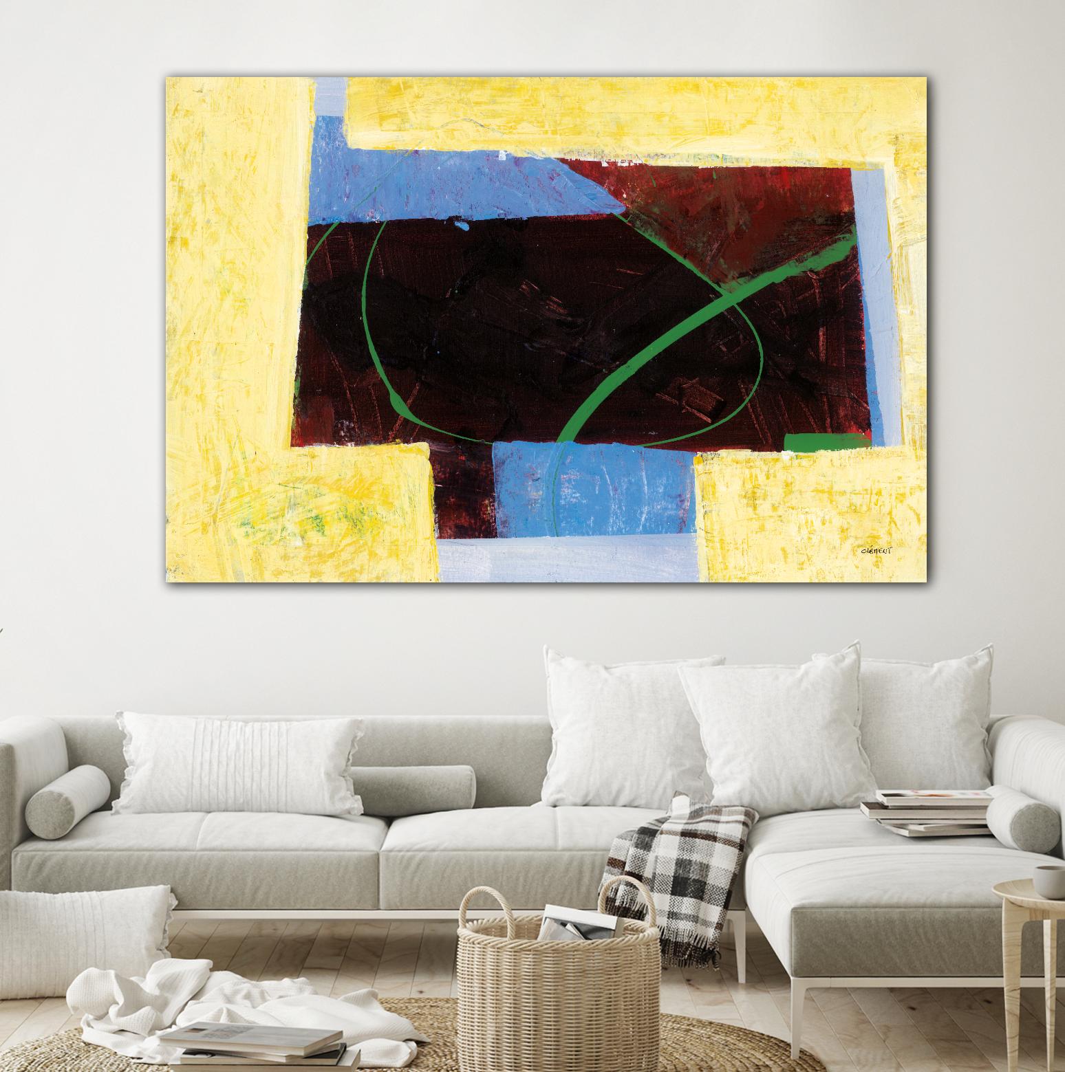 Égaiement 2 by Jacques Clement on GIANT ART - yellow abstract