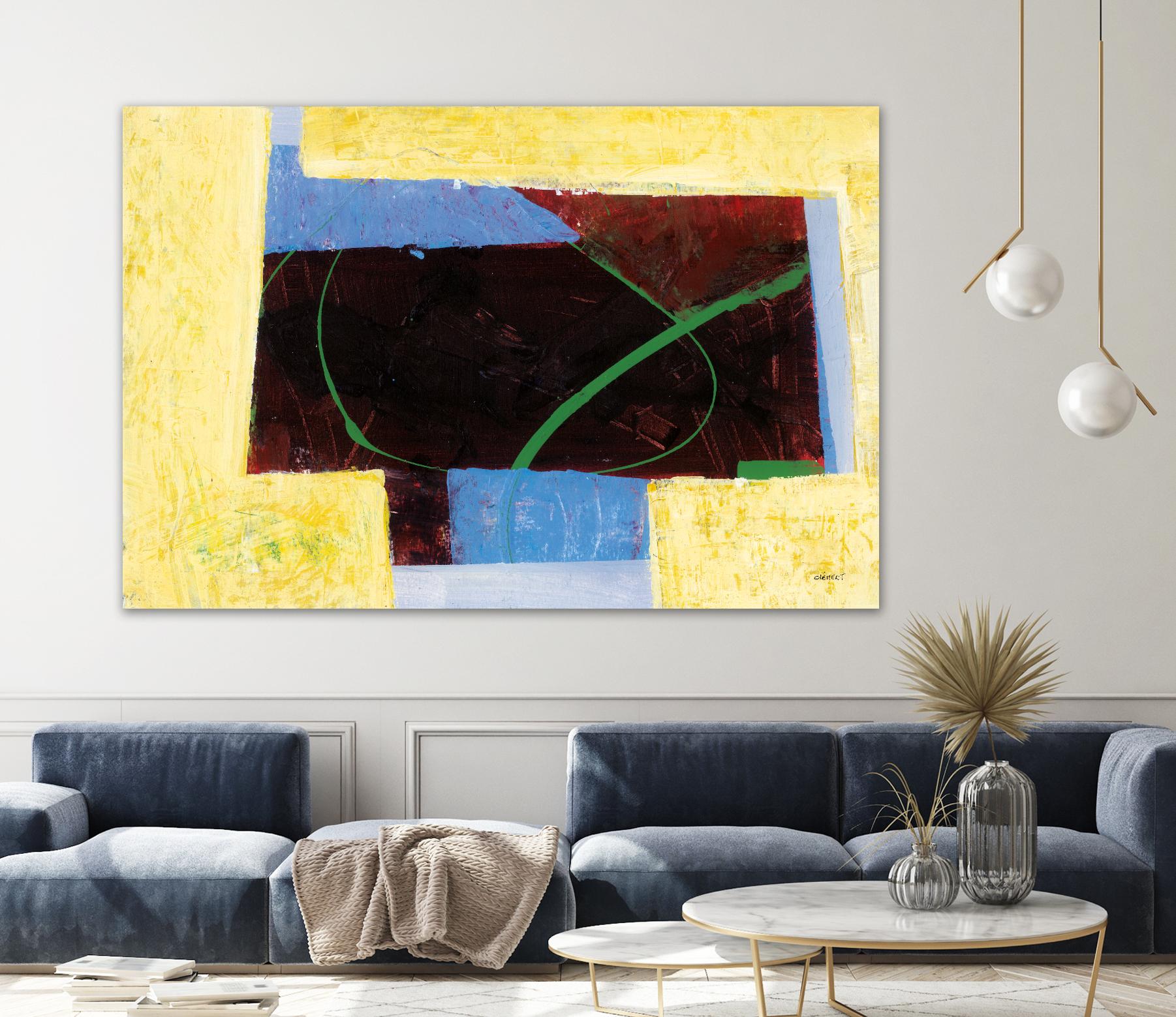 Égaiement 2 by Jacques Clement on GIANT ART - yellow abstract