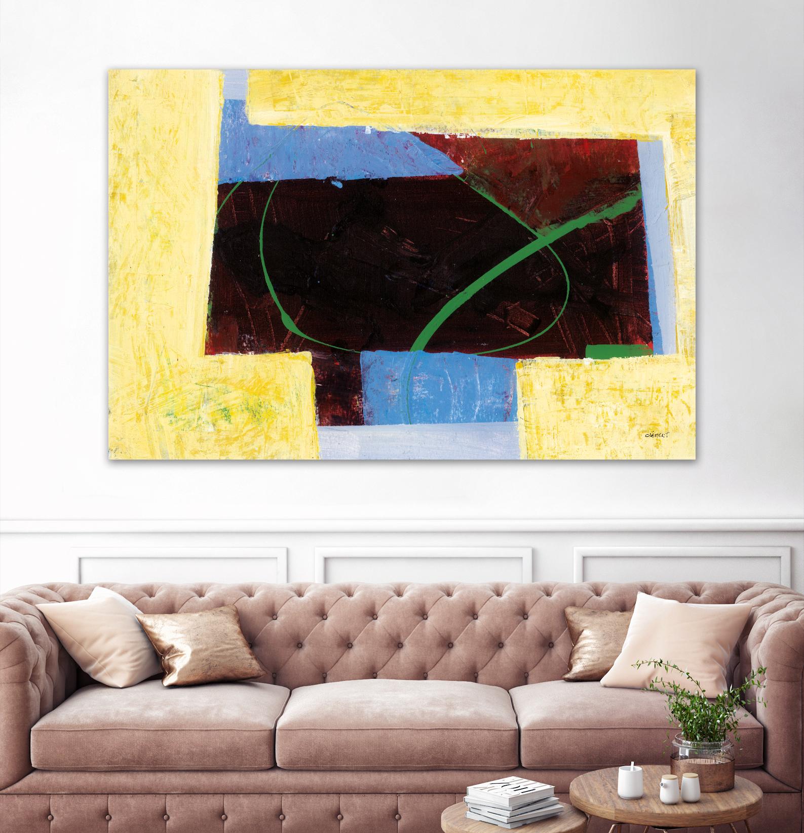 Égaiement 2 by Jacques Clement on GIANT ART - yellow abstract
