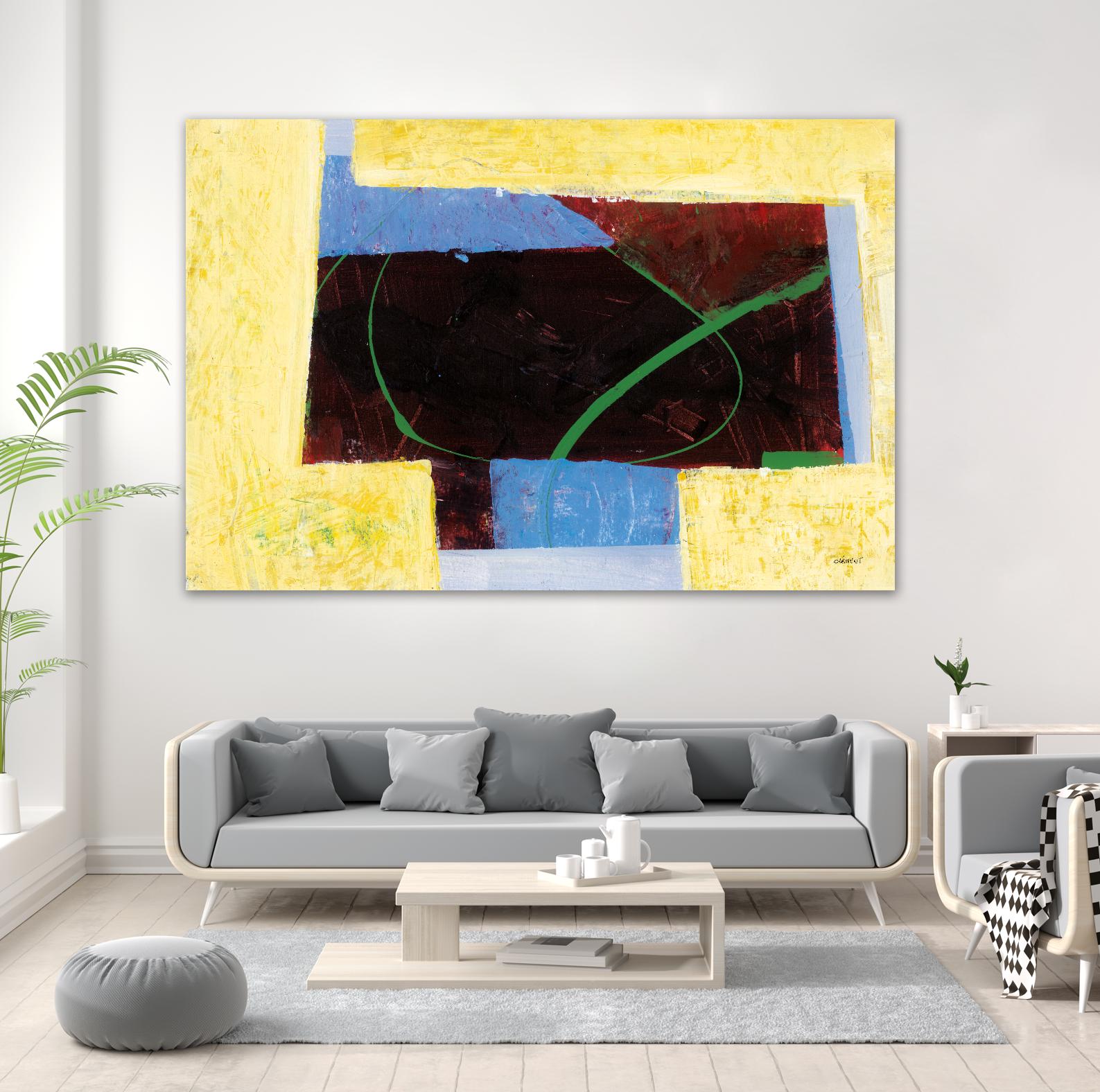 Égaiement 2 by Jacques Clement on GIANT ART - yellow abstract