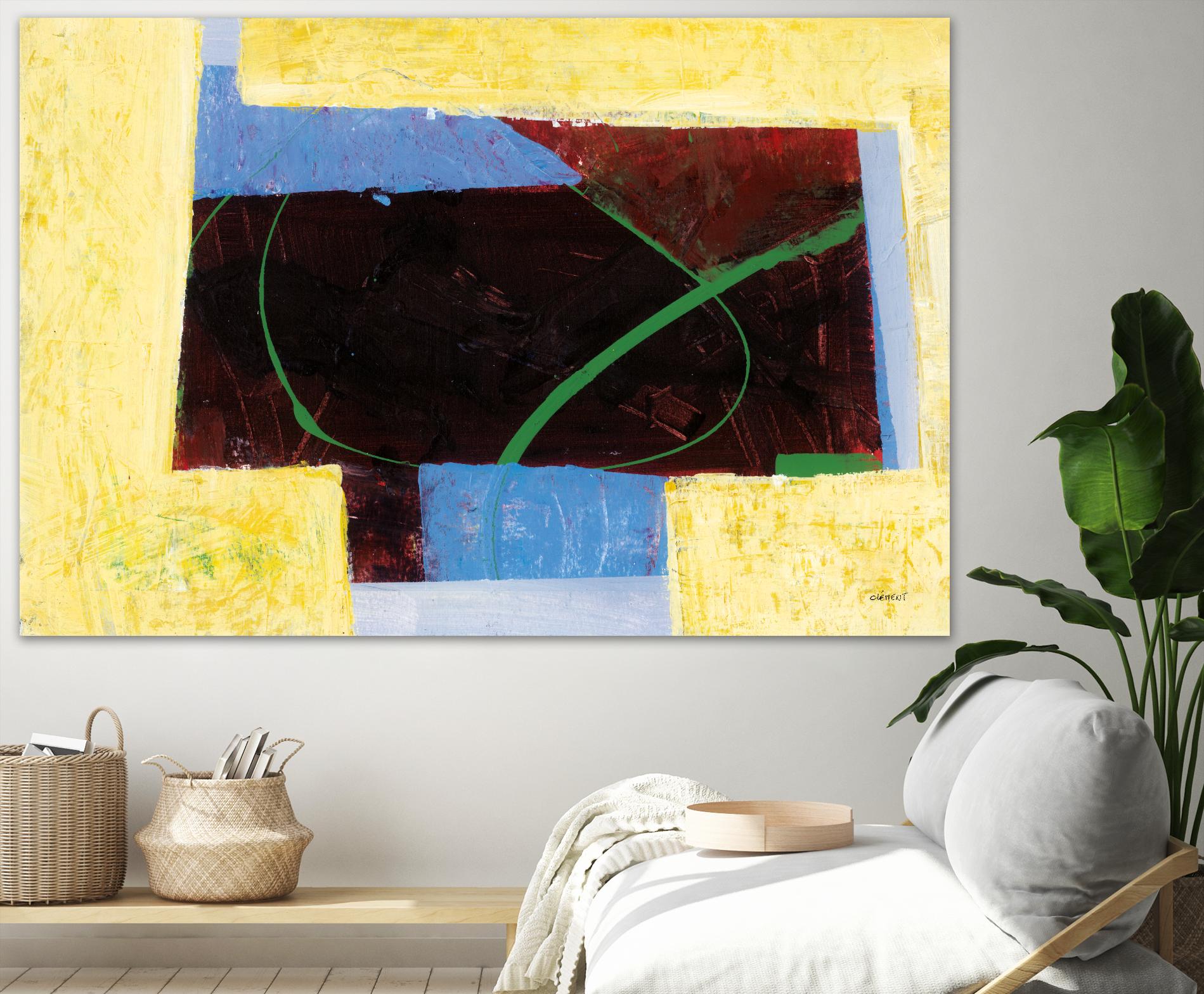 Égaiement 2 by Jacques Clement on GIANT ART - yellow abstract