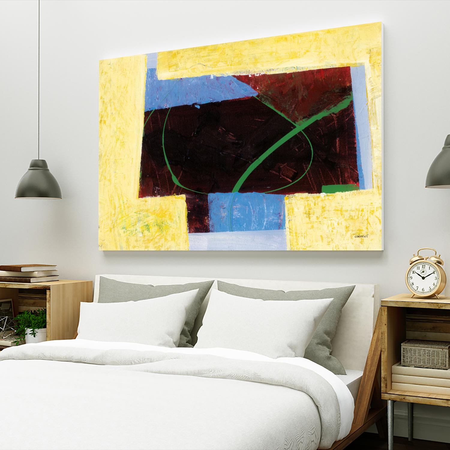 Égaiement 2 by Jacques Clement on GIANT ART - yellow abstract