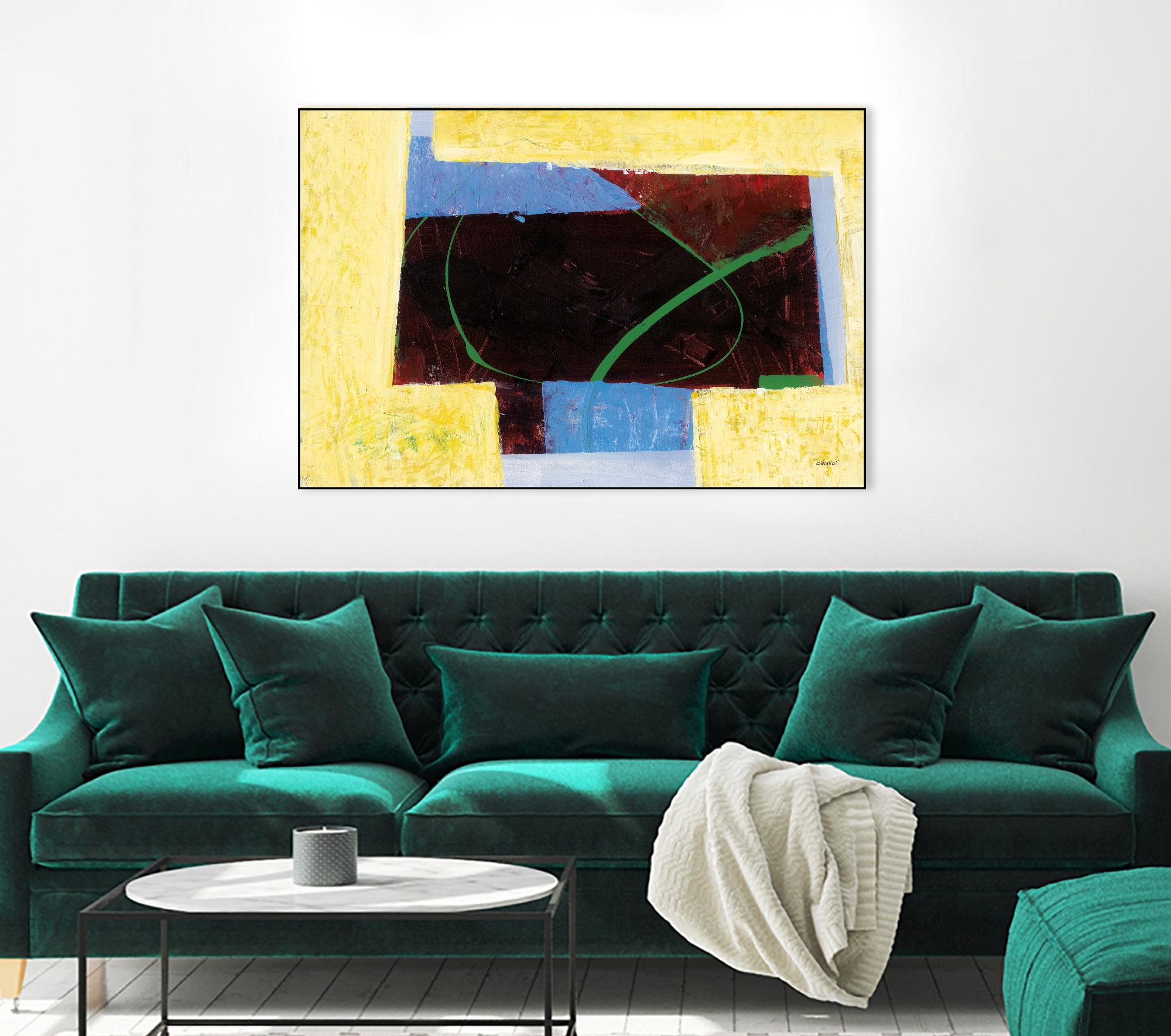 Égaiement 2 by Jacques Clement on GIANT ART - yellow abstract