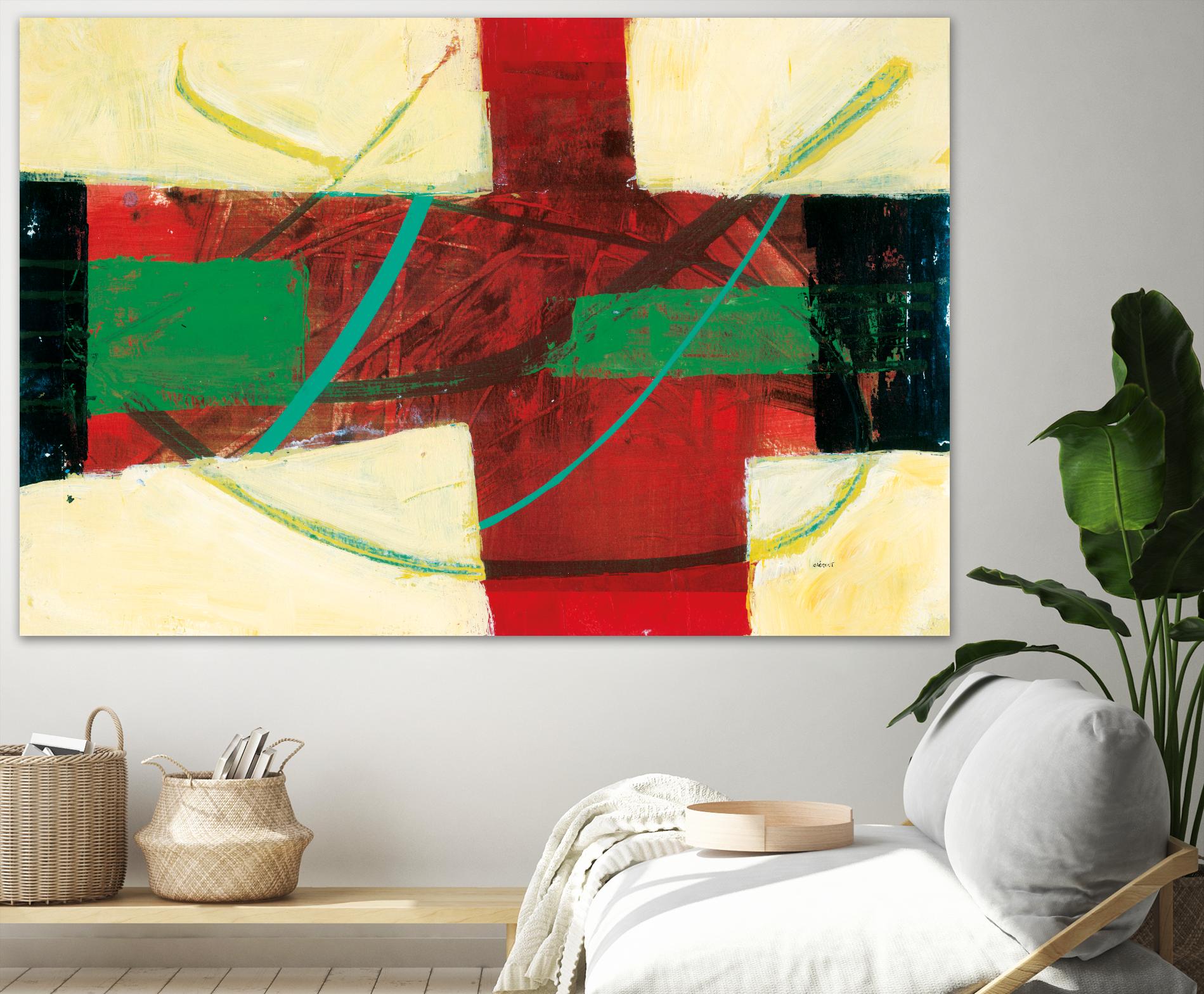 Magnificience by Jacques Clement on GIANT ART - red abstract