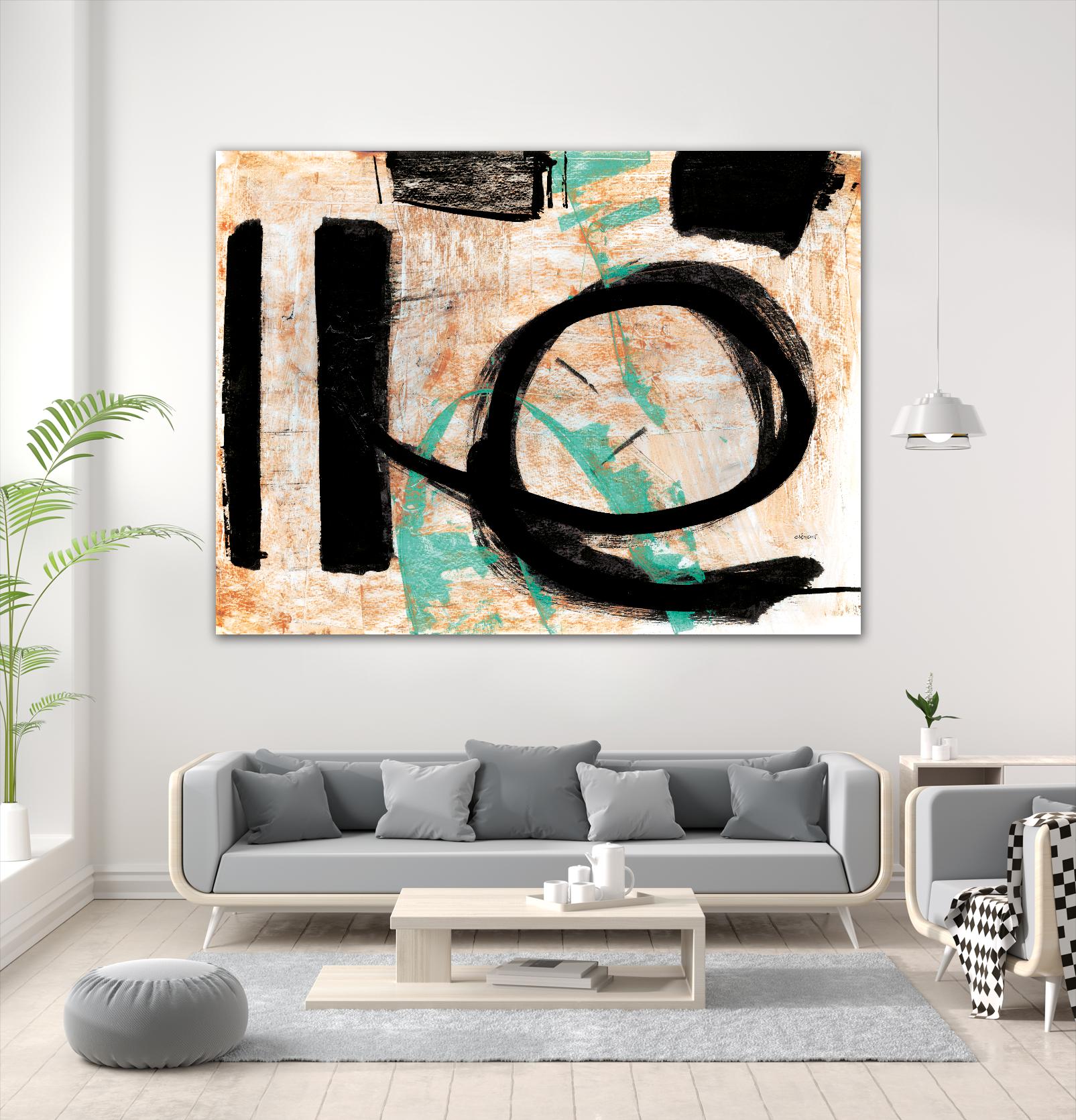 Fraîcheur by Jacques Clement on GIANT ART - orange abstract