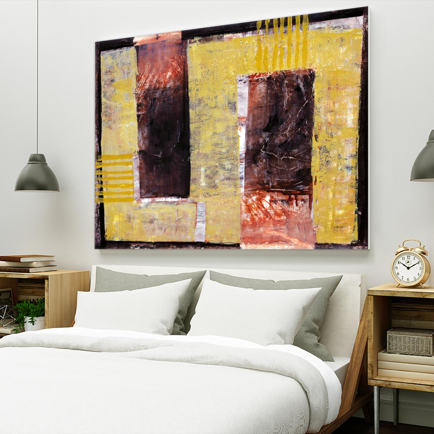 Délectation by Jacques Clement on GIANT ART - yellow abstract