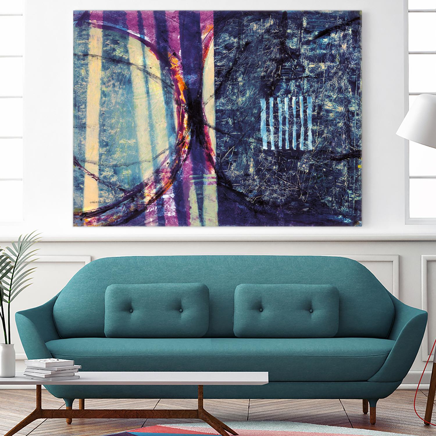 Gloire by Jacques Clement on GIANT ART - blue abstract