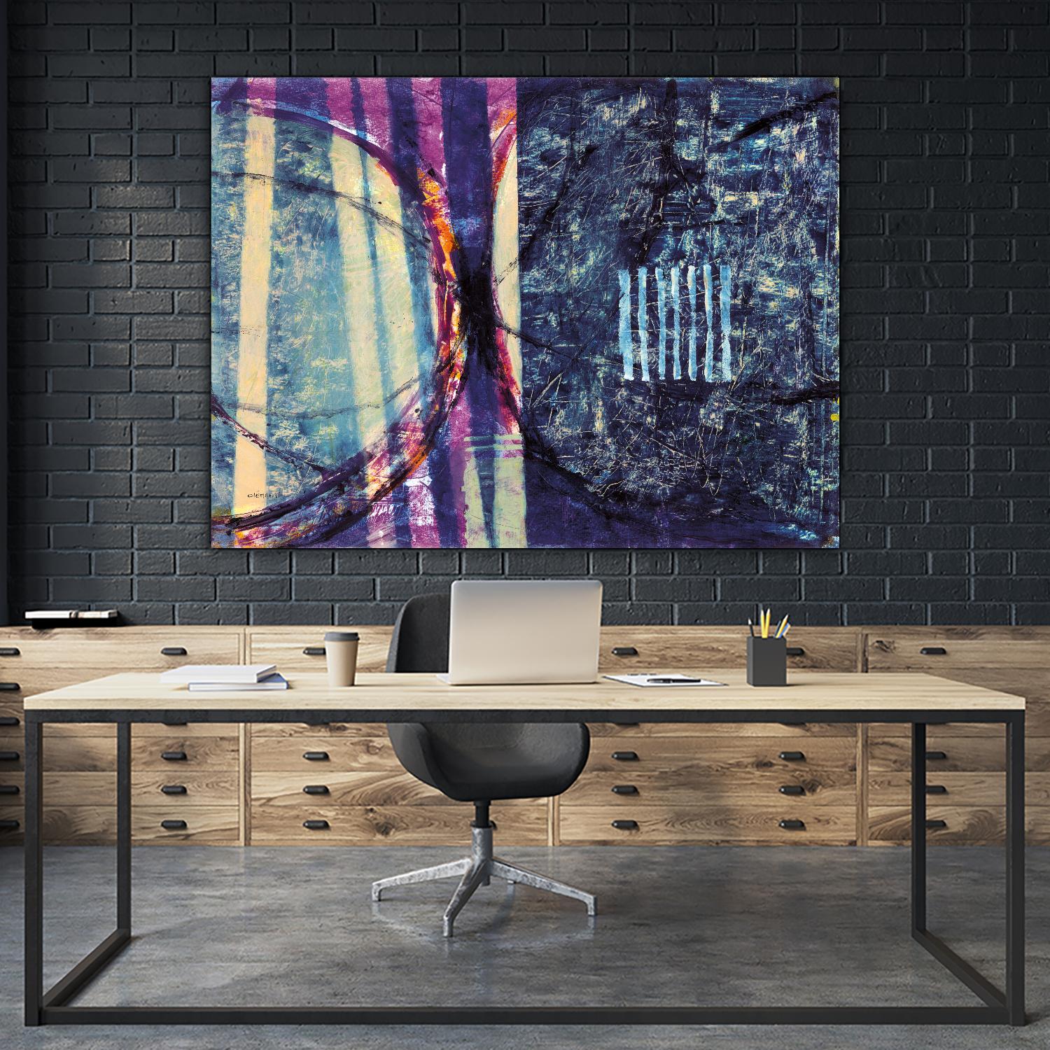 Gloire by Jacques Clement on GIANT ART - blue abstract