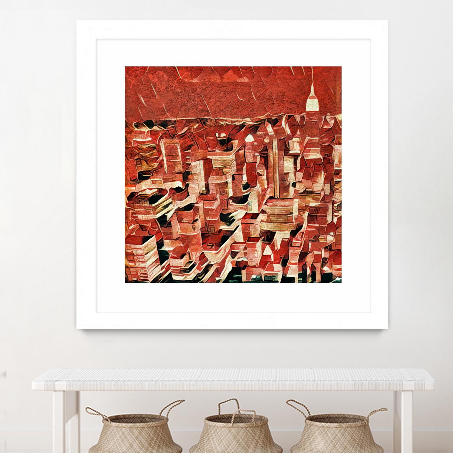 Distorted city scene 1 by Jean-François Dupuis on GIANT ART - beige city scene