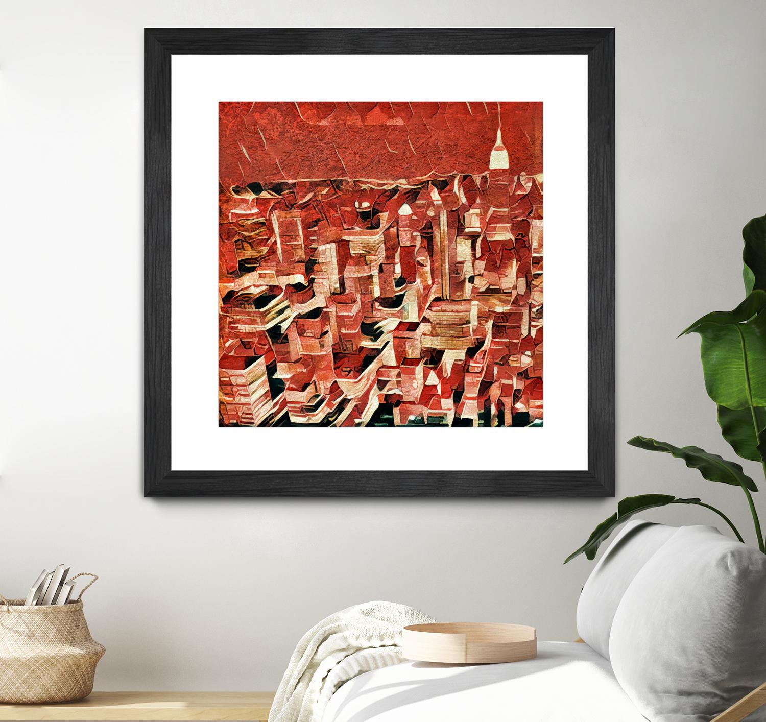 Distorted city scene 1 by Jean-François Dupuis on GIANT ART - beige city scene