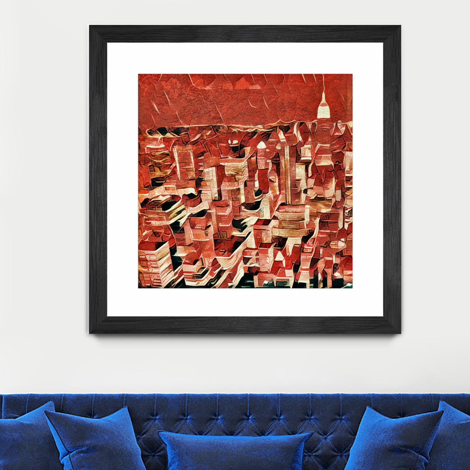 Distorted city scene 1 by Jean-François Dupuis on GIANT ART - beige city scene