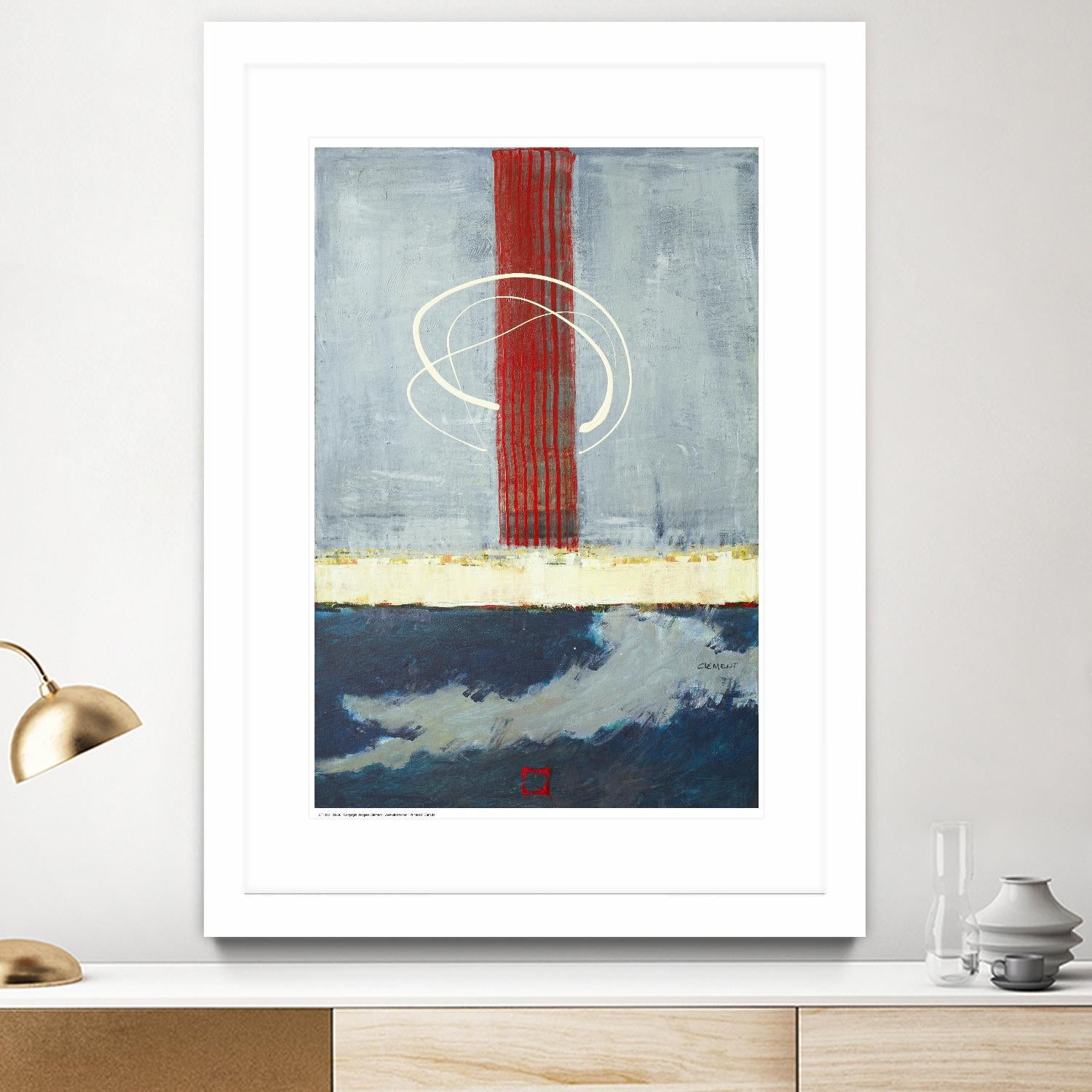 Félicité by Jacques Clement on GIANT ART - red abstract artiste québécois