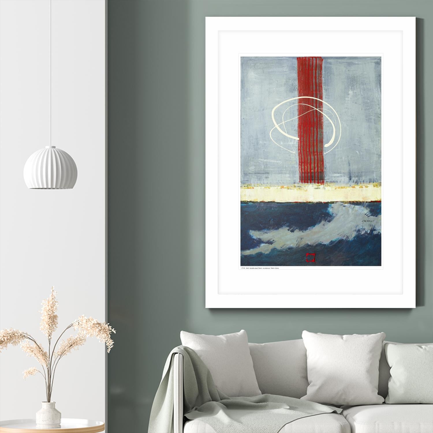 Félicité by Jacques Clement on GIANT ART - red abstract artiste québécois