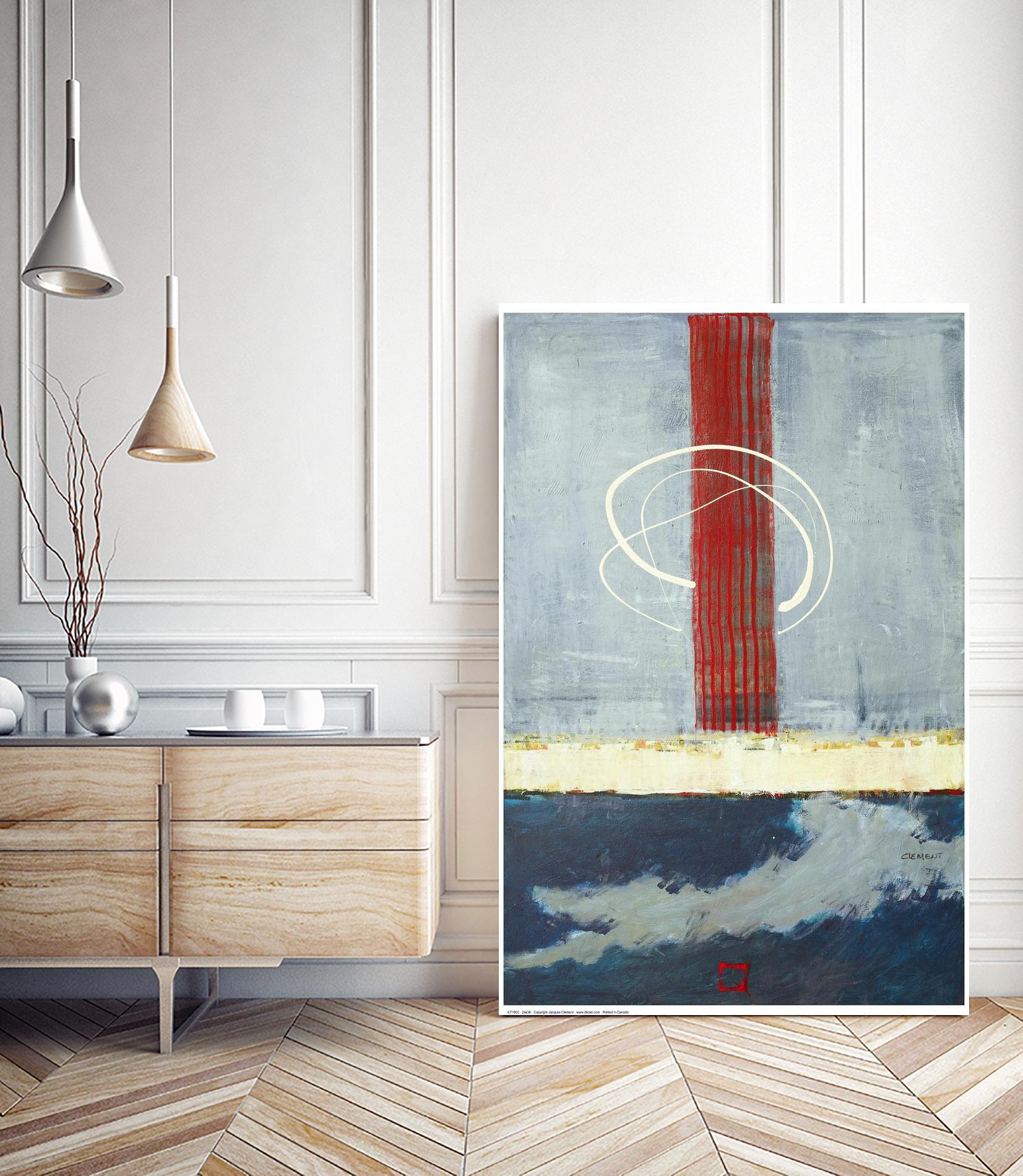 Félicité by Jacques Clement on GIANT ART - red abstract artiste québécois