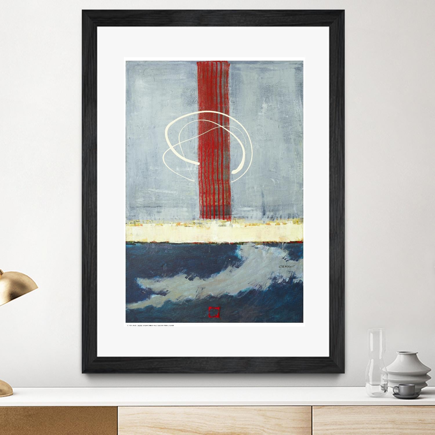 Félicité by Jacques Clement on GIANT ART - red abstract artiste québécois