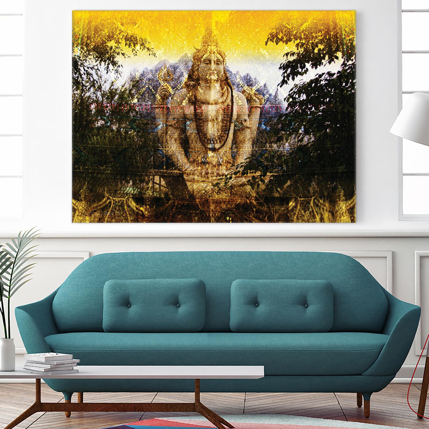 India Buddha by Daniel Stanford on GIANT ART - green oriental