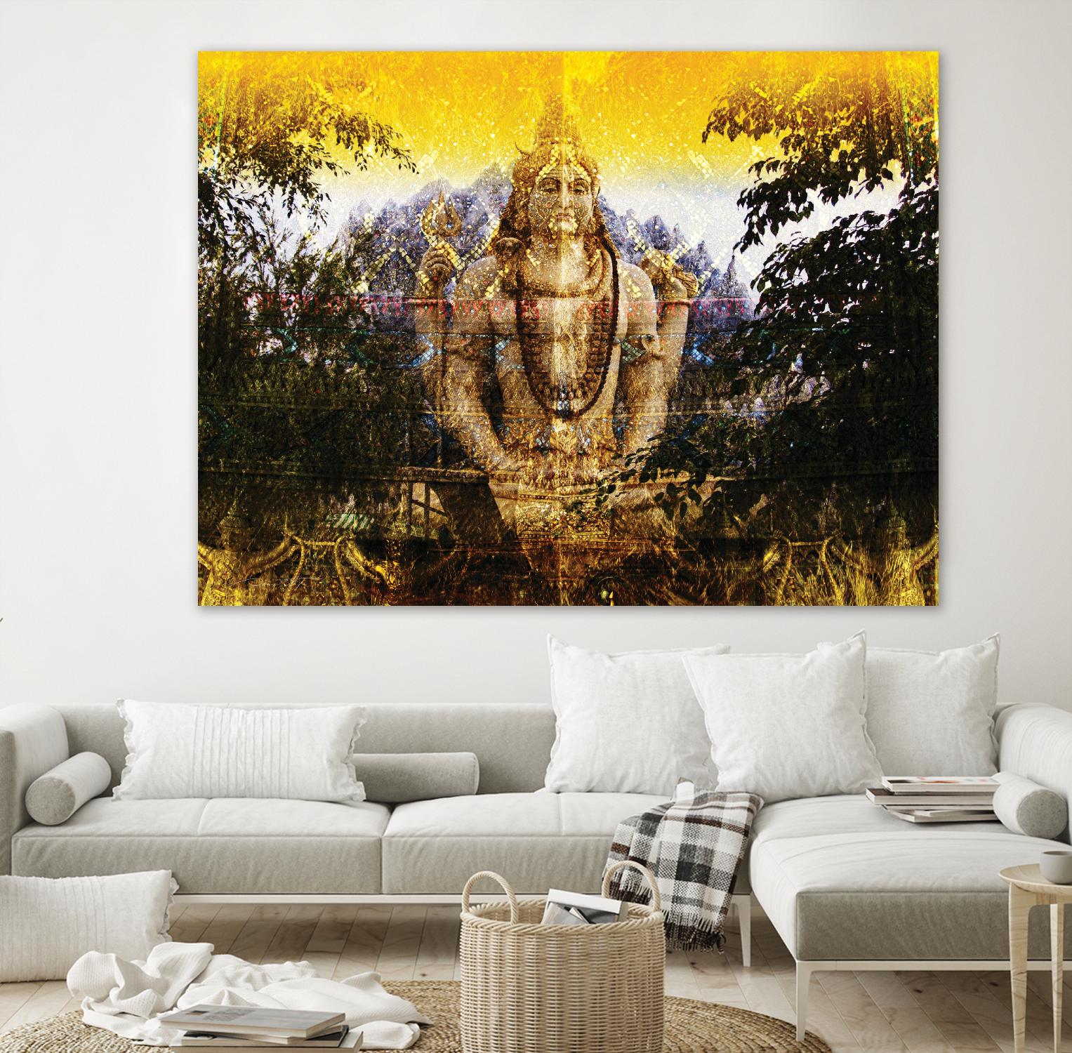 India Buddha by Daniel Stanford on GIANT ART - green oriental