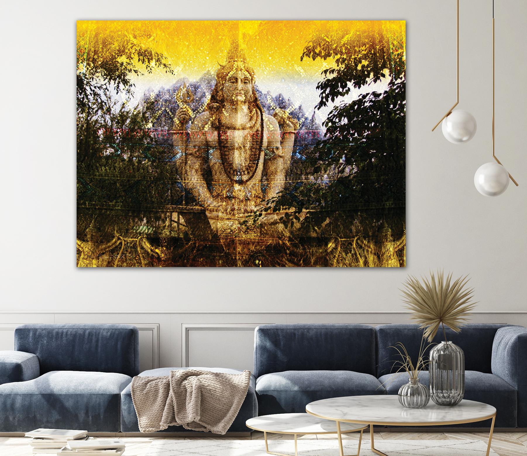 India Buddha by Daniel Stanford on GIANT ART - green oriental