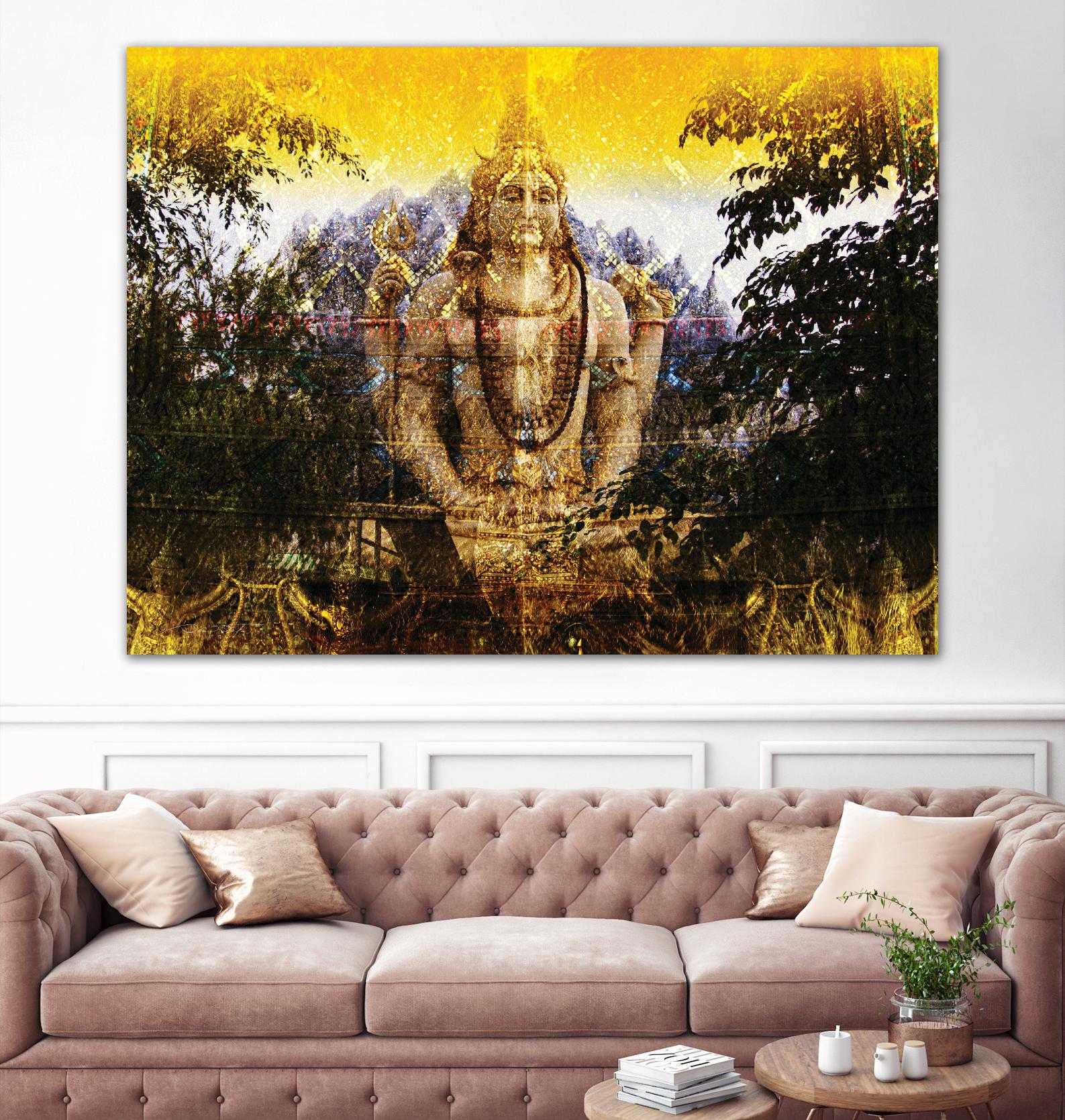 India Buddha by Daniel Stanford on GIANT ART - green oriental