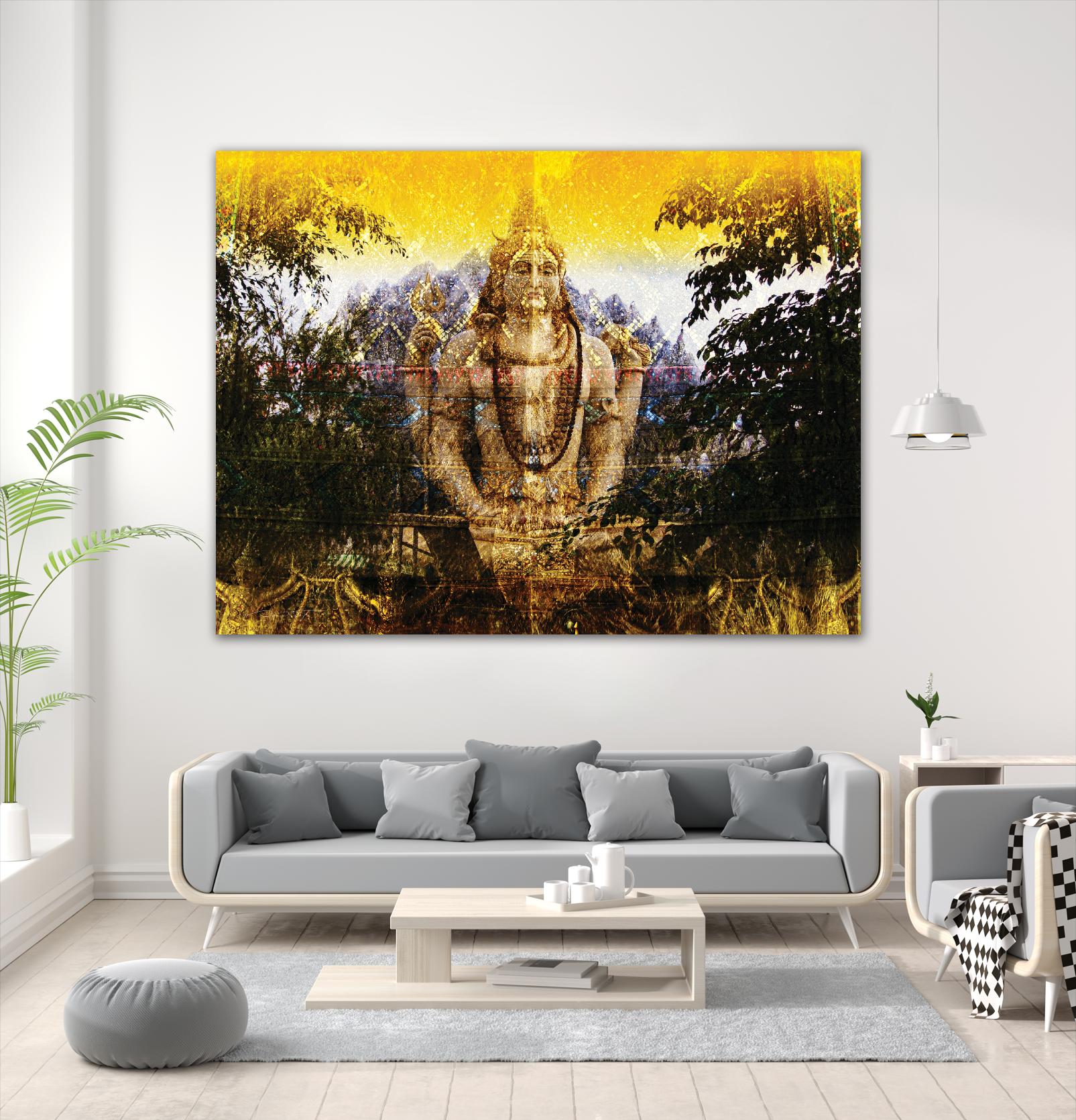 India Buddha by Daniel Stanford on GIANT ART - green oriental