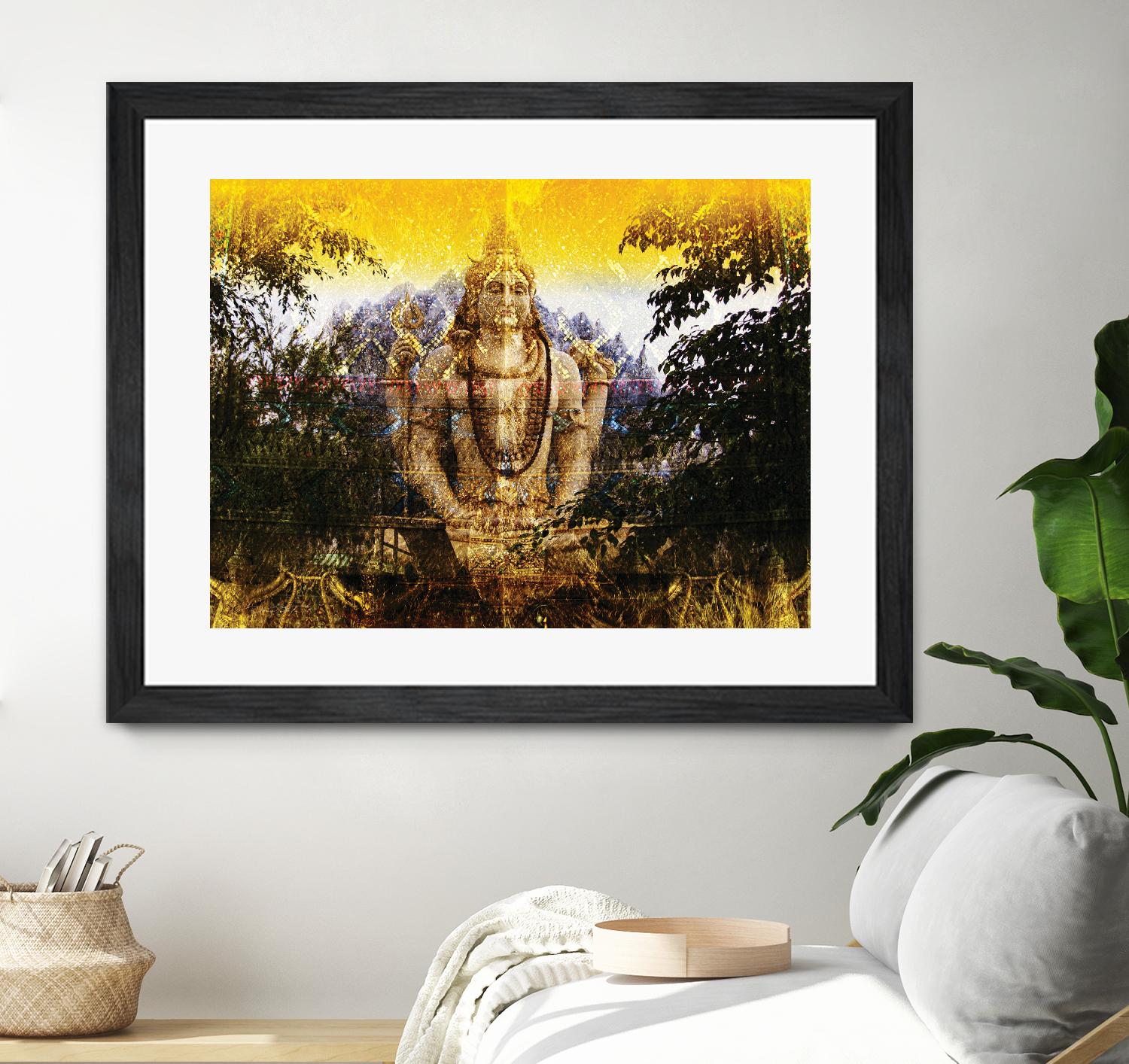 India Buddha by Daniel Stanford on GIANT ART - green oriental