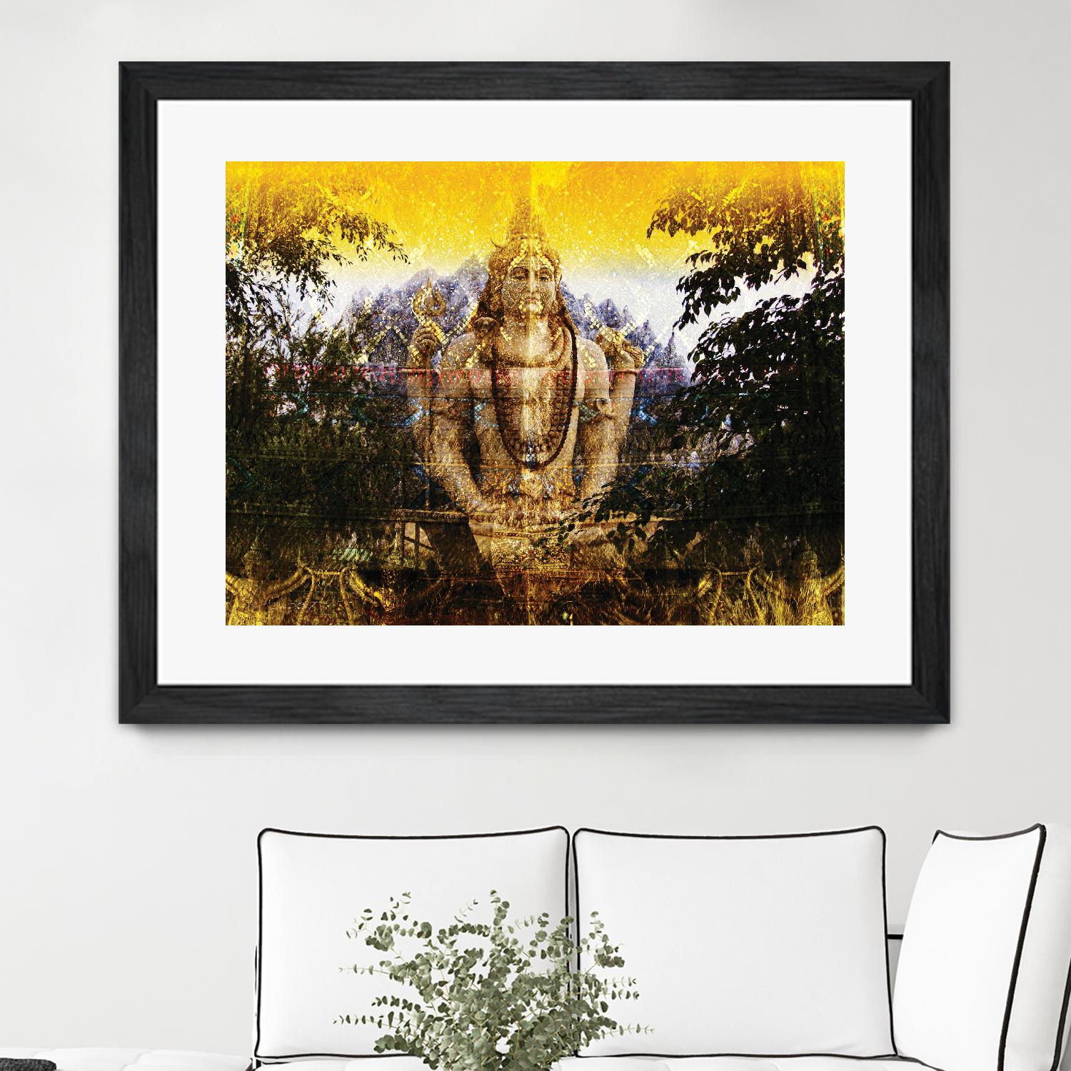India Buddha by Daniel Stanford on GIANT ART - green oriental