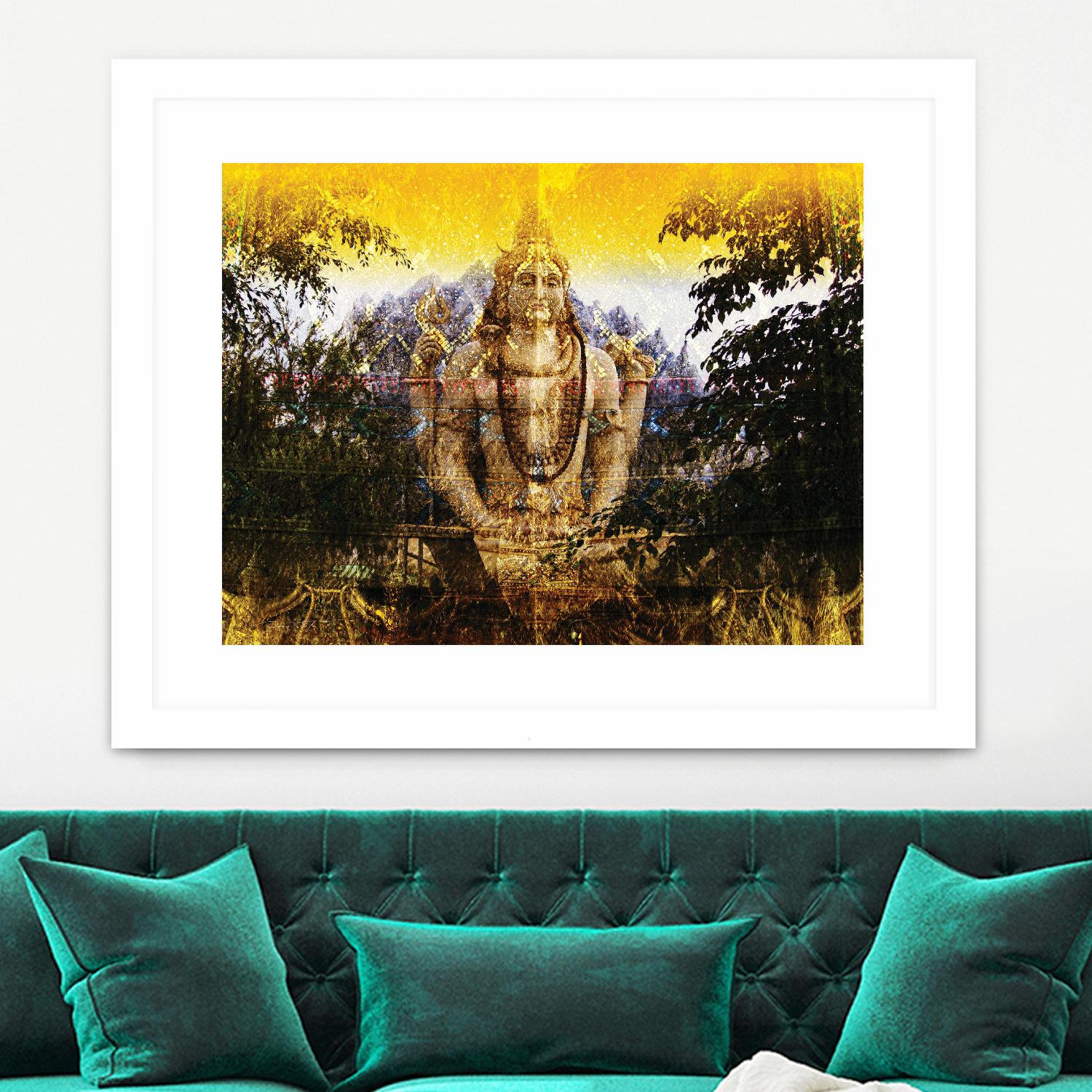India Buddha by Daniel Stanford on GIANT ART - green oriental
