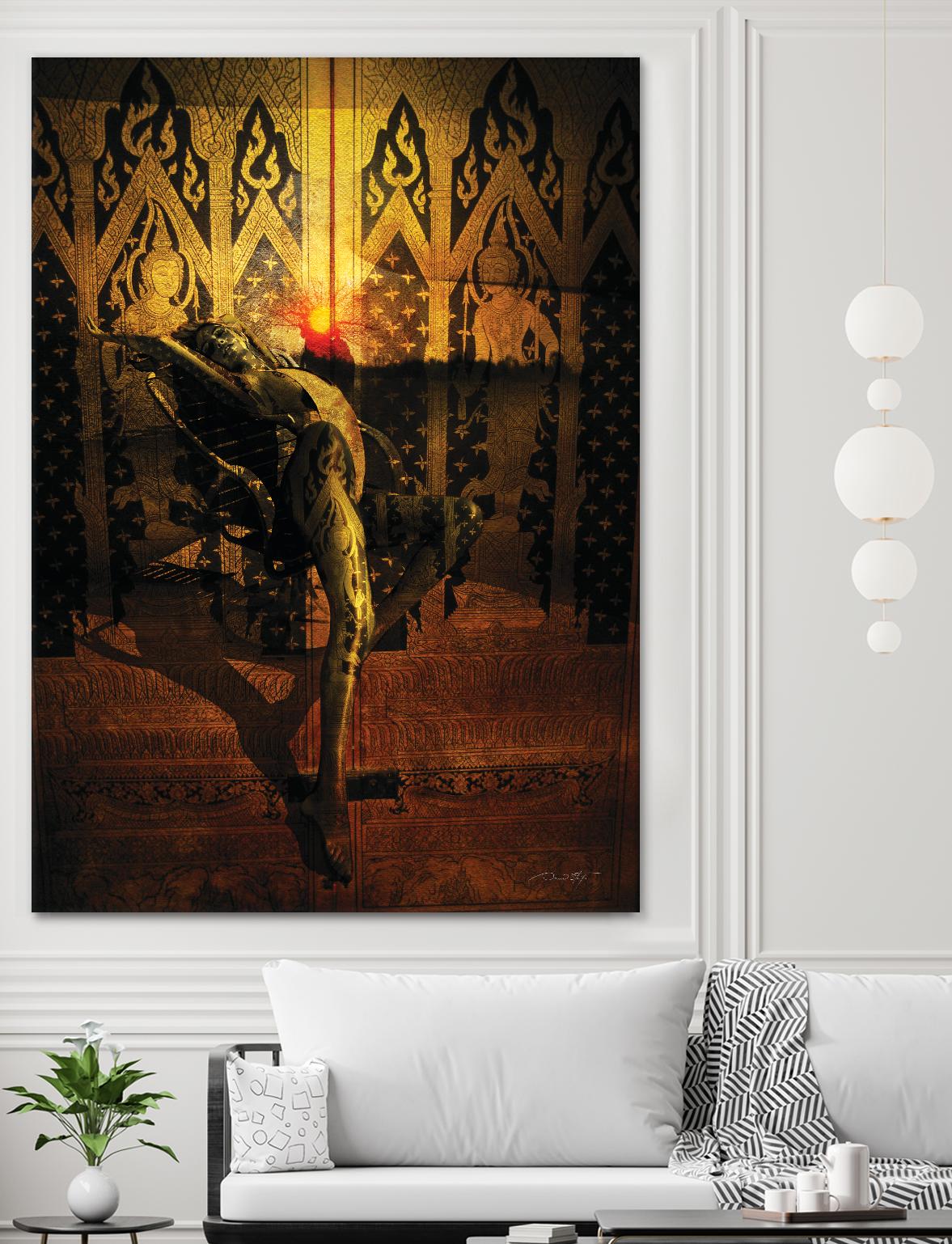 Kate Upton Temple by Daniel Stanford on GIANT ART - brown photo art