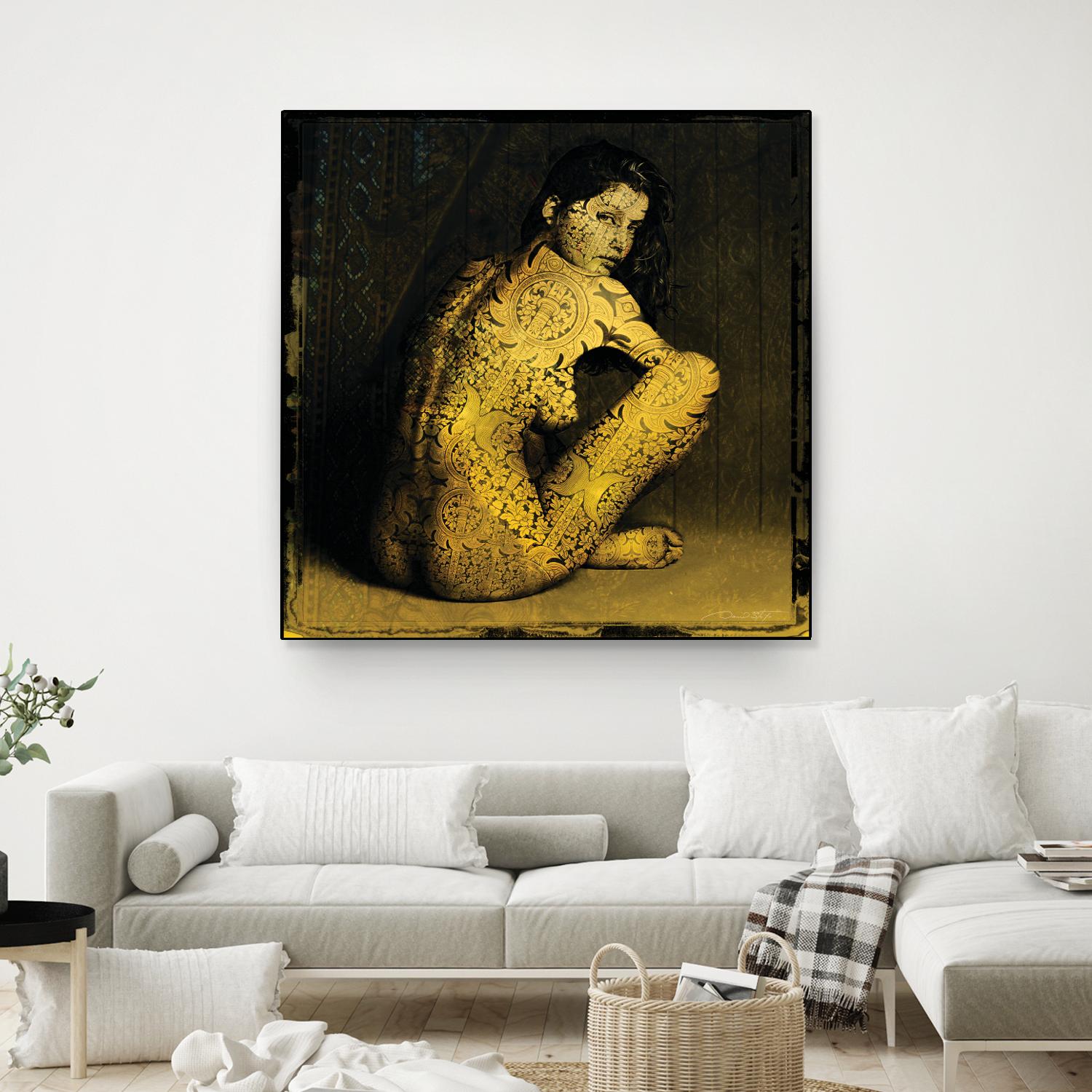 Laetitie Casta Nude by Daniel Stanford on GIANT ART - brown photo art
