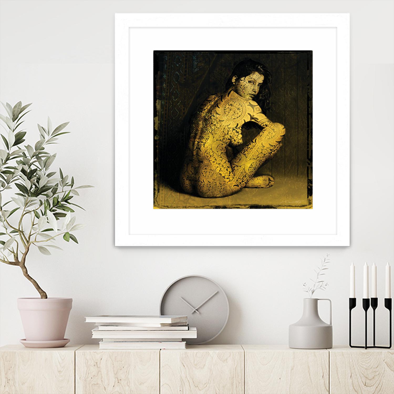 Laetitie Casta Nude by Daniel Stanford on GIANT ART - brown photo art