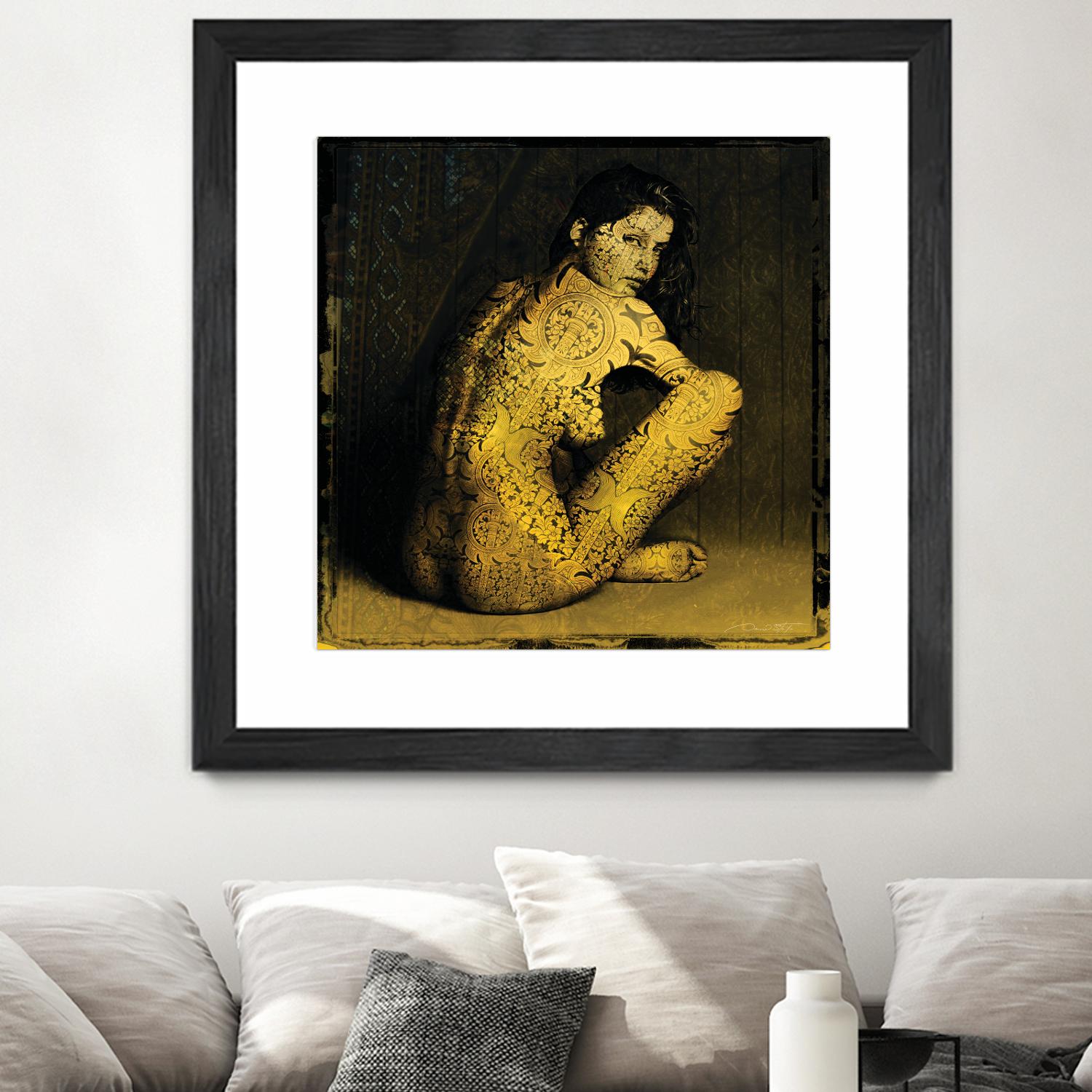 Laetitie Casta Nude by Daniel Stanford on GIANT ART - brown photo art