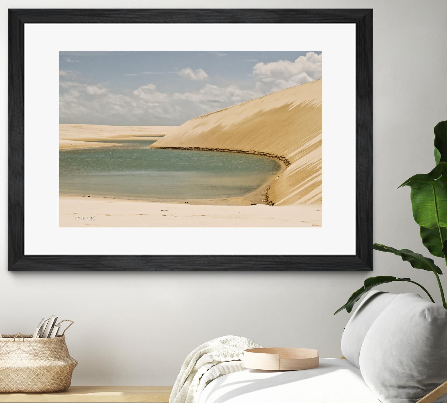 Light Blue Lagoa by Daniel Stanford on GIANT ART - beige landscape sand