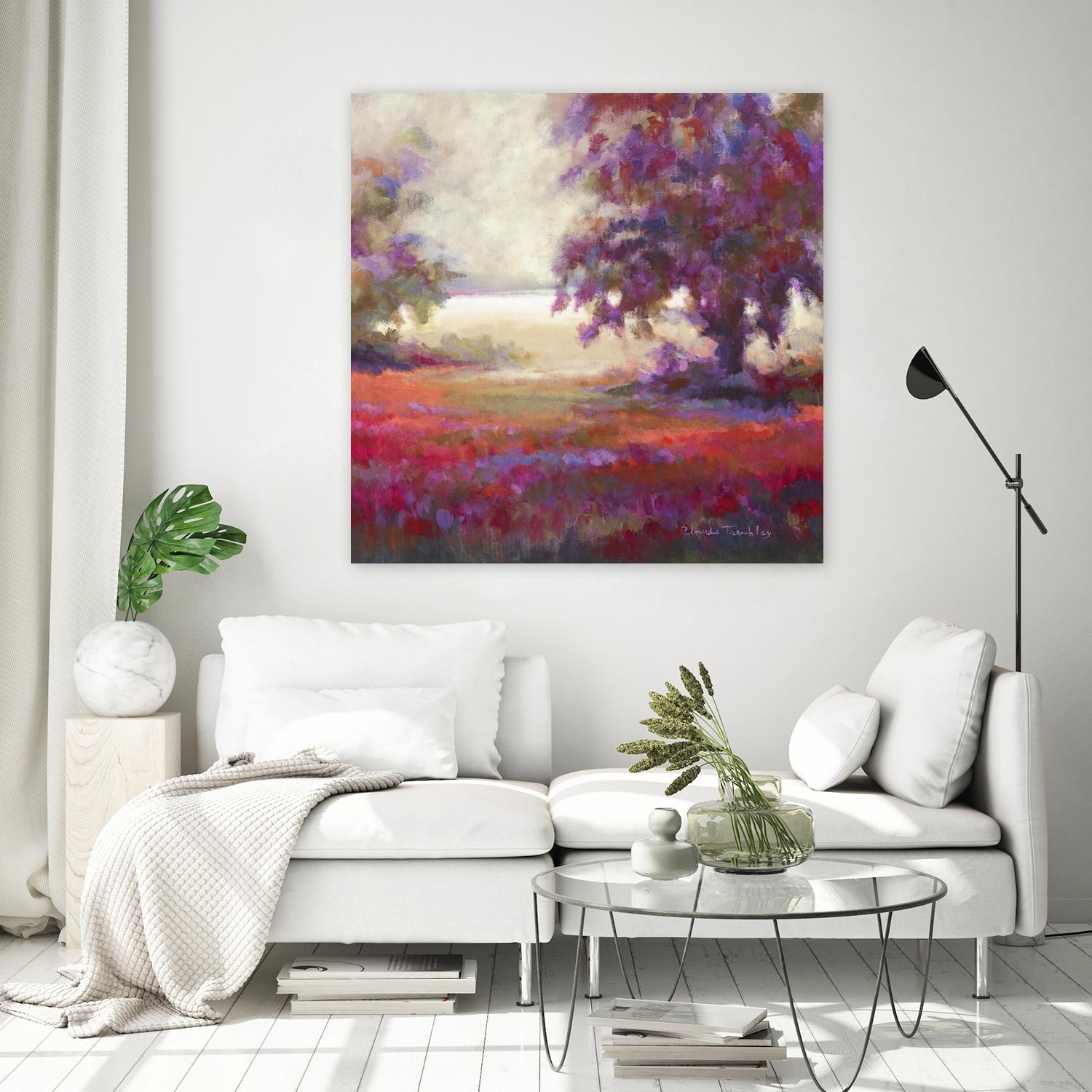 Au seuil de l’étonnement by Claude Tremblay on GIANT ART - red landscape flowers