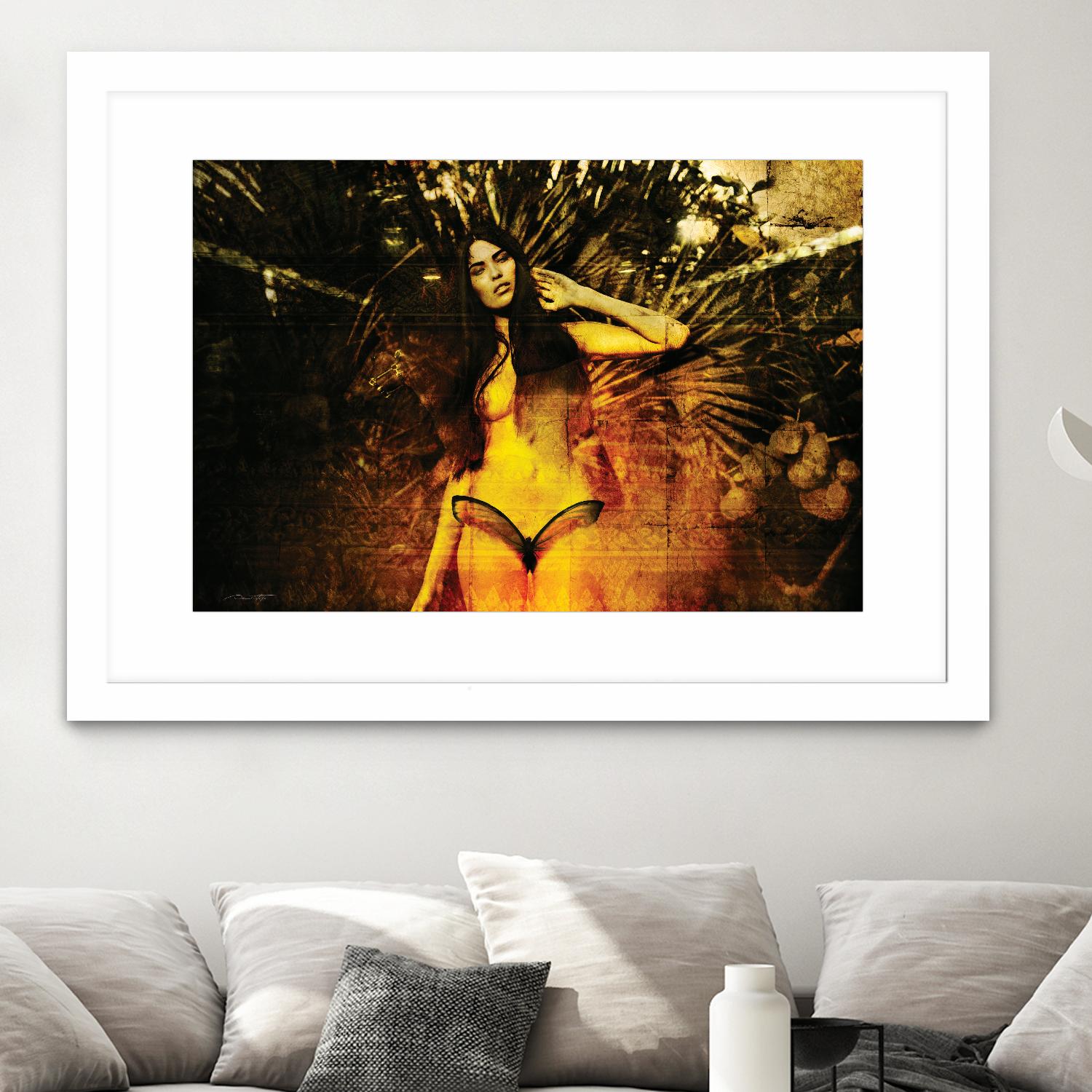 Butterfly by Daniel Stanford on GIANT ART - orange figurative artistes du québec