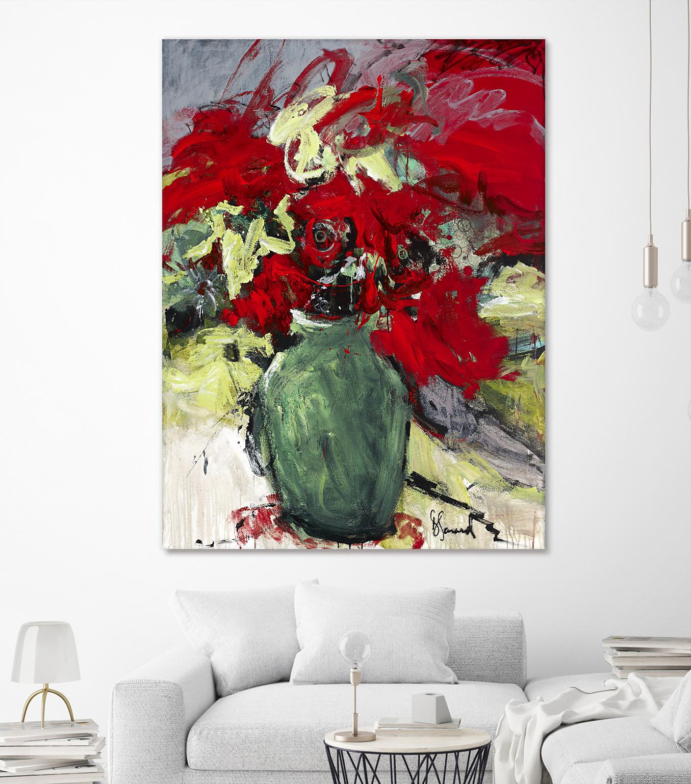 aquarius by Doris Savard on GIANT ART - green floral