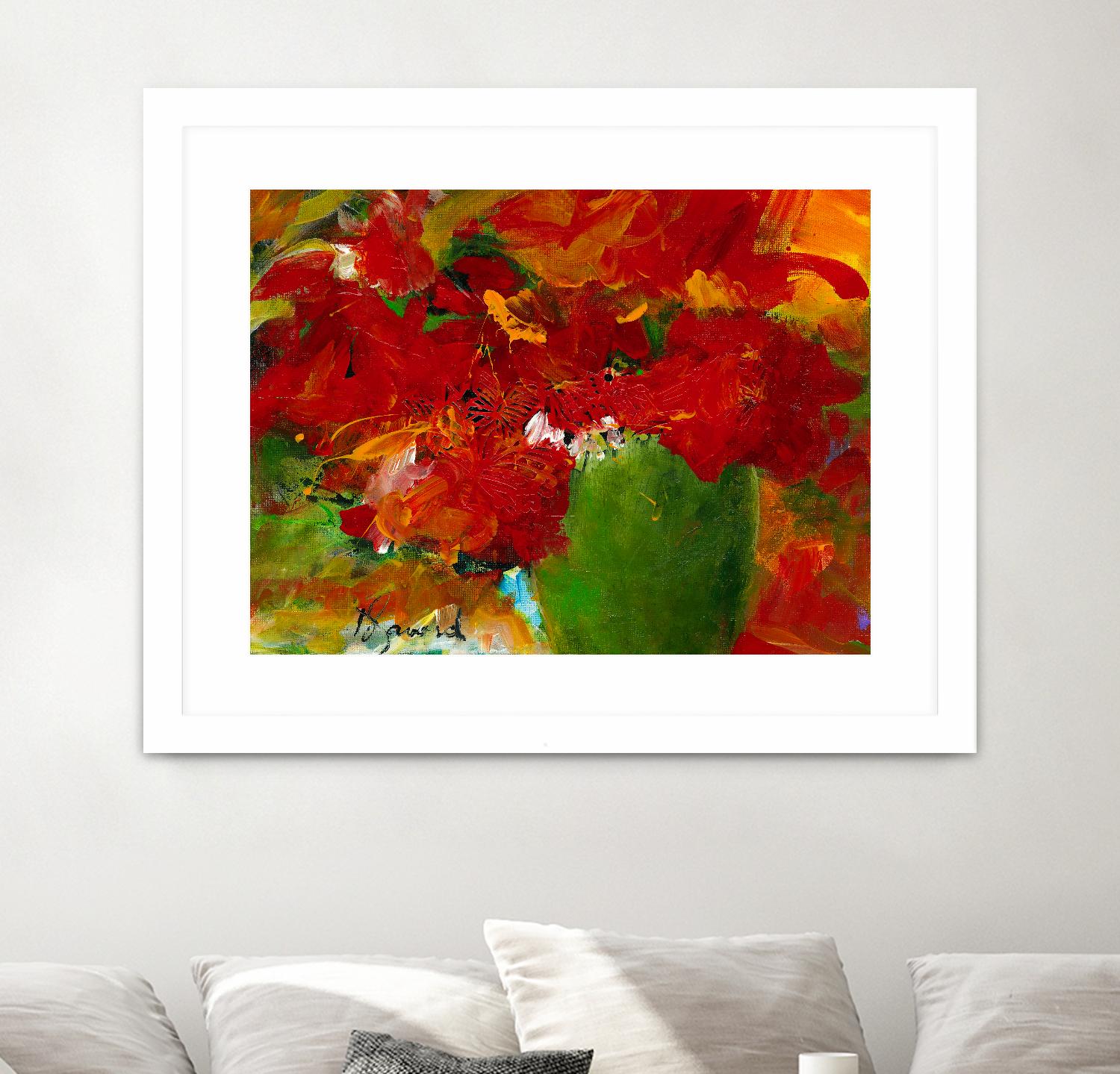 Amazona by Doris Savard on GIANT ART - red flowers contemporary