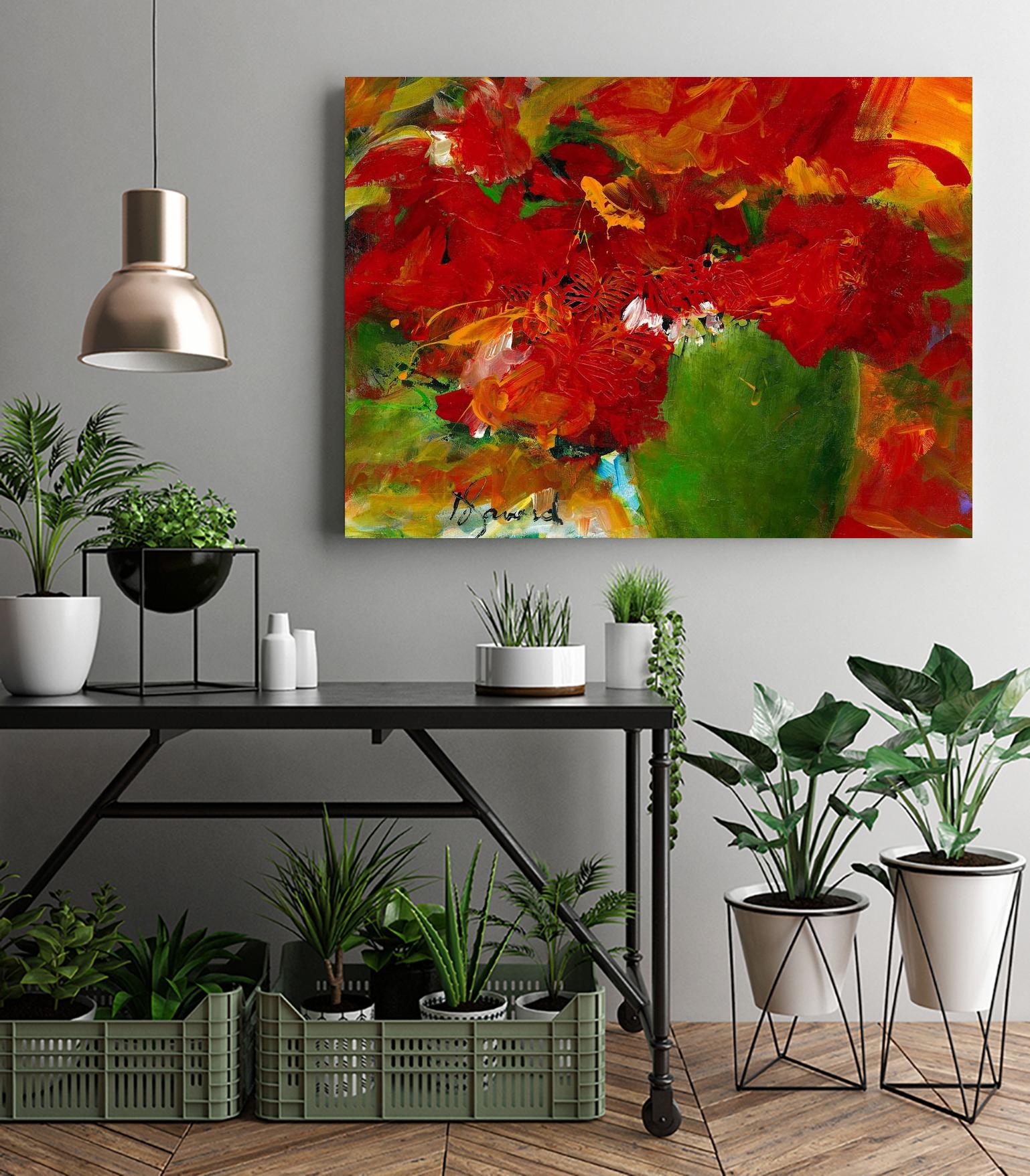 Amazona by Doris Savard on GIANT ART - red flowers contemporary