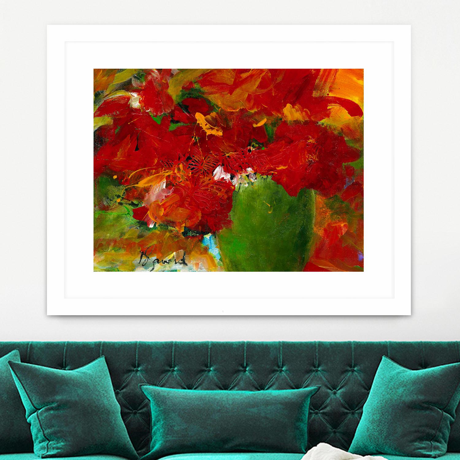 Amazona by Doris Savard on GIANT ART - red flowers contemporary