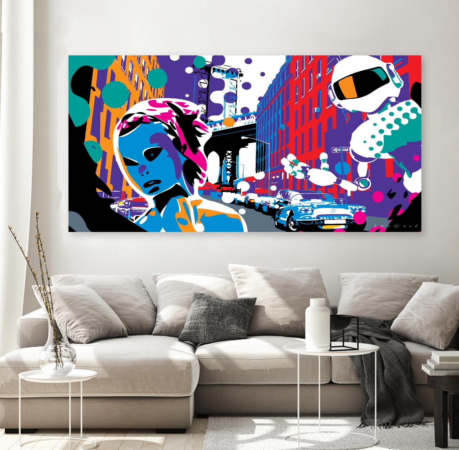 Brooklyn by Ray Lengelé on GIANT ART - red street art robot