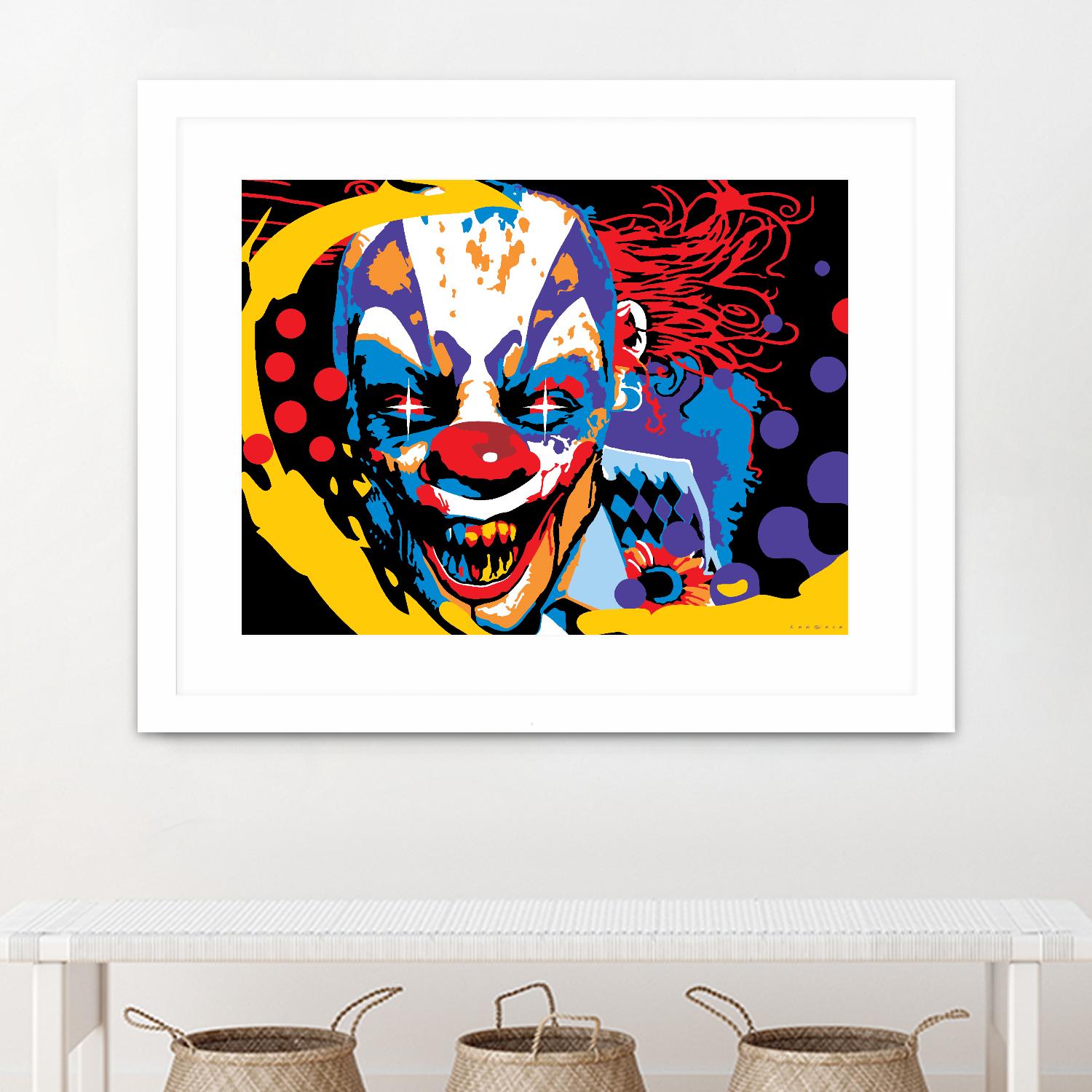 Clown by Ray Lengelé on GIANT ART - red street art horror