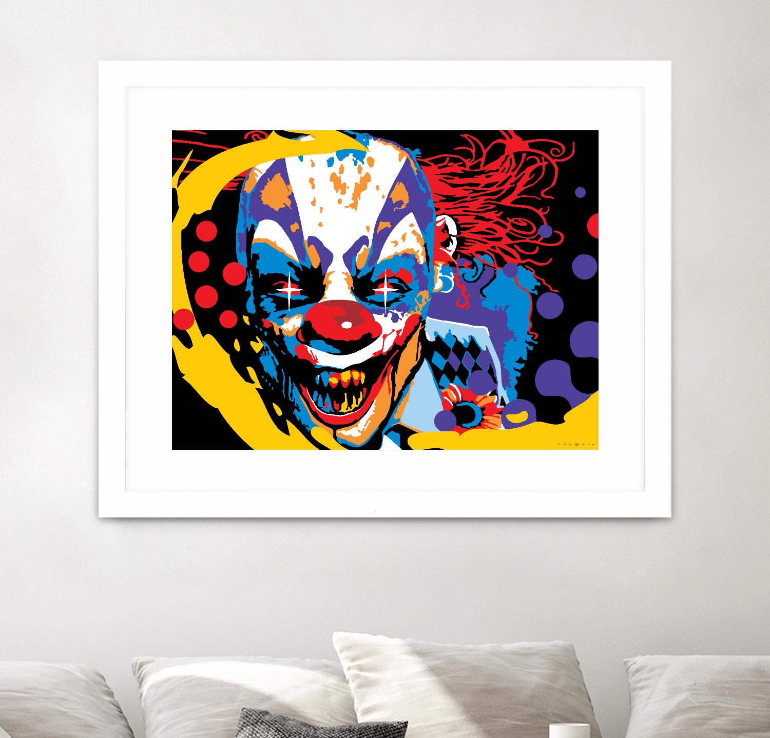 Clown by Ray Lengelé on GIANT ART - red street art horror