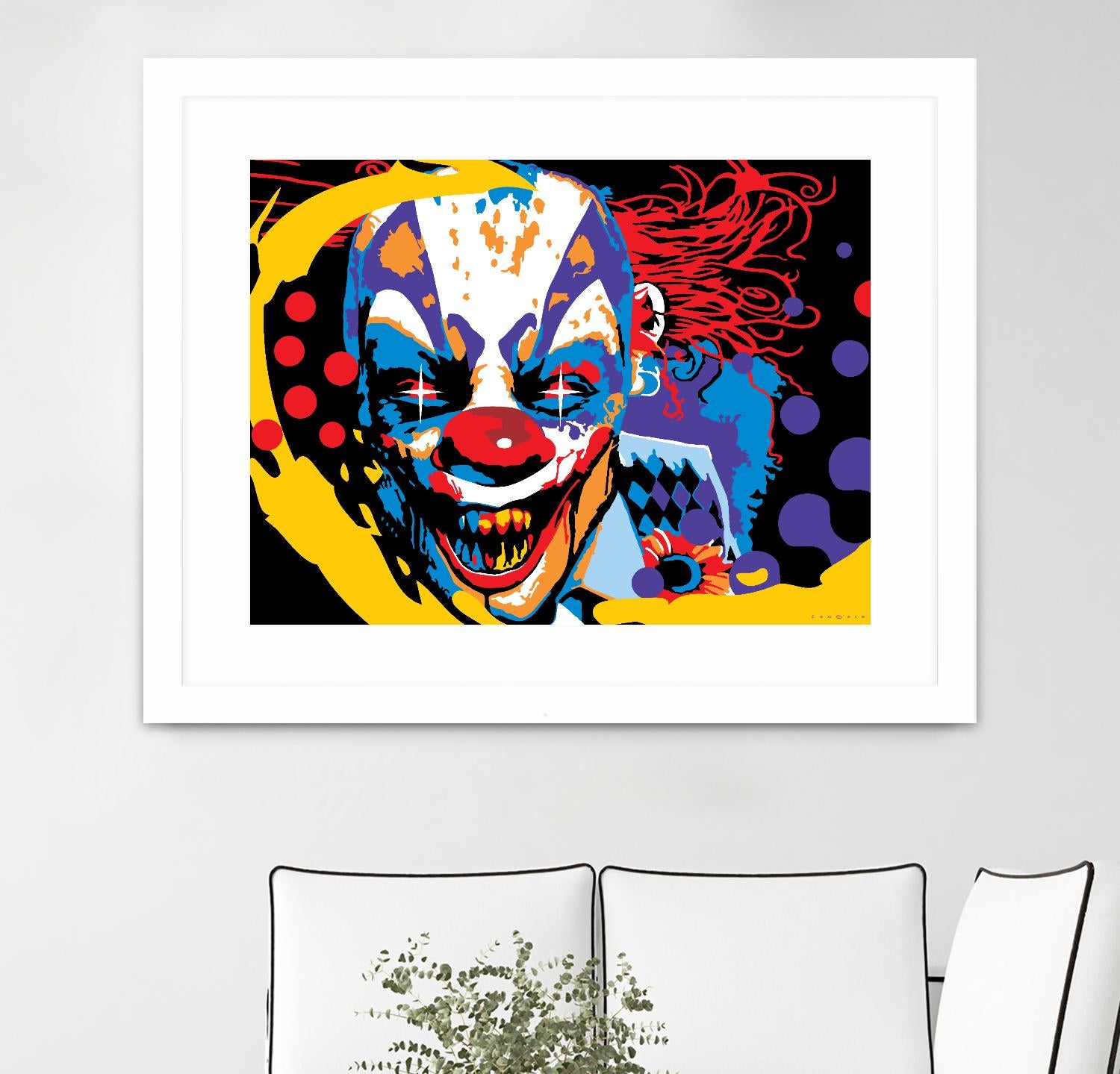 Clown by Ray Lengelé on GIANT ART - red street art horror