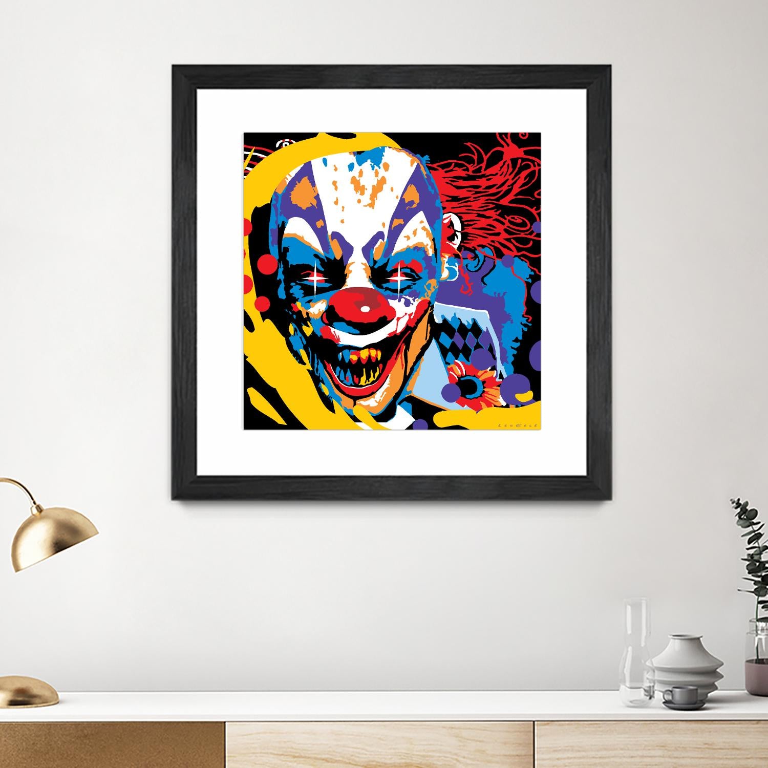 Clown by Ray Lengelé on GIANT ART - red street art horror