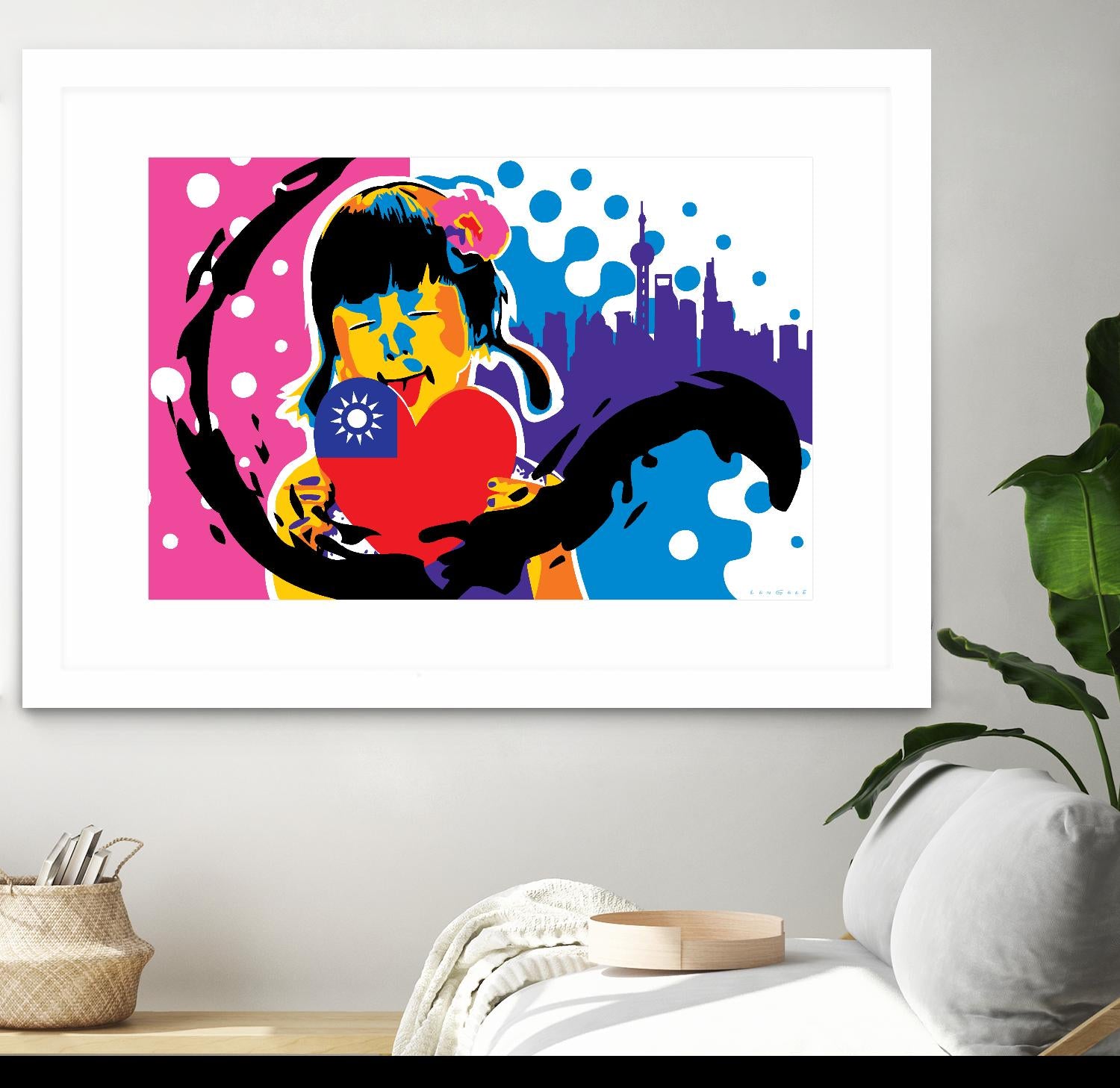 Heart by Ray Lengelé on GIANT ART - pink street art chinese