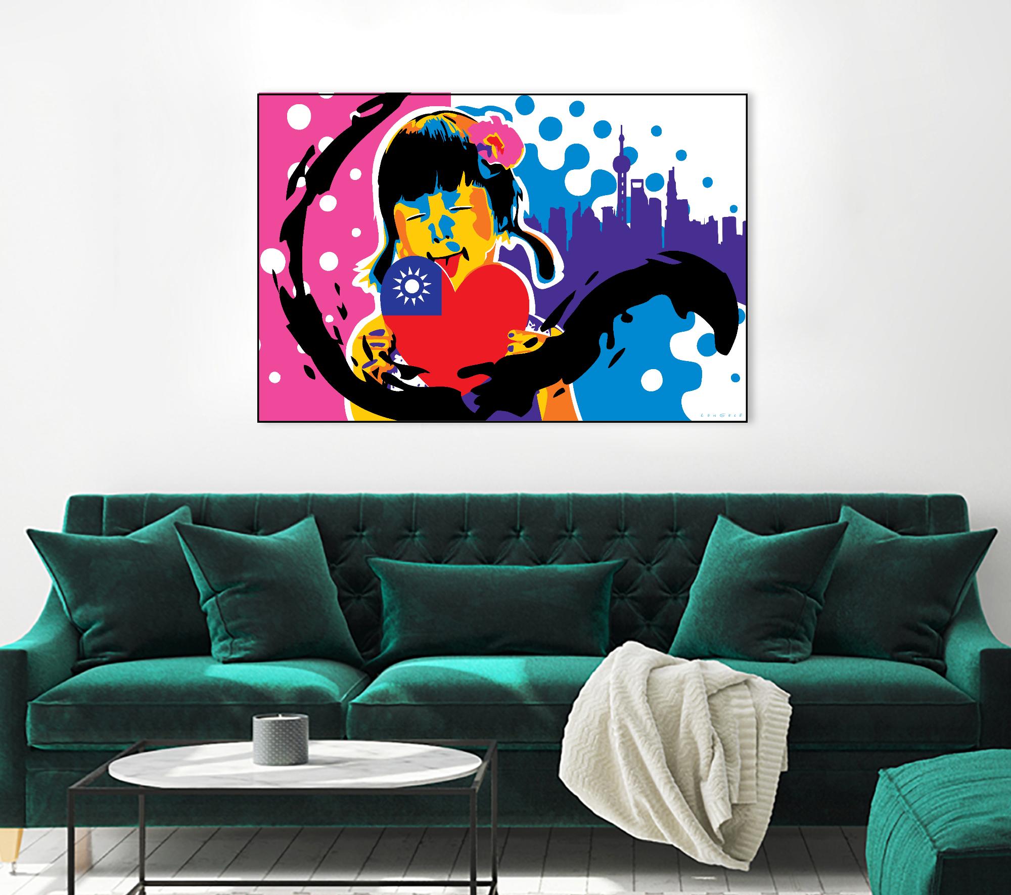 Heart by Ray Lengelé on GIANT ART - pink street art chinese