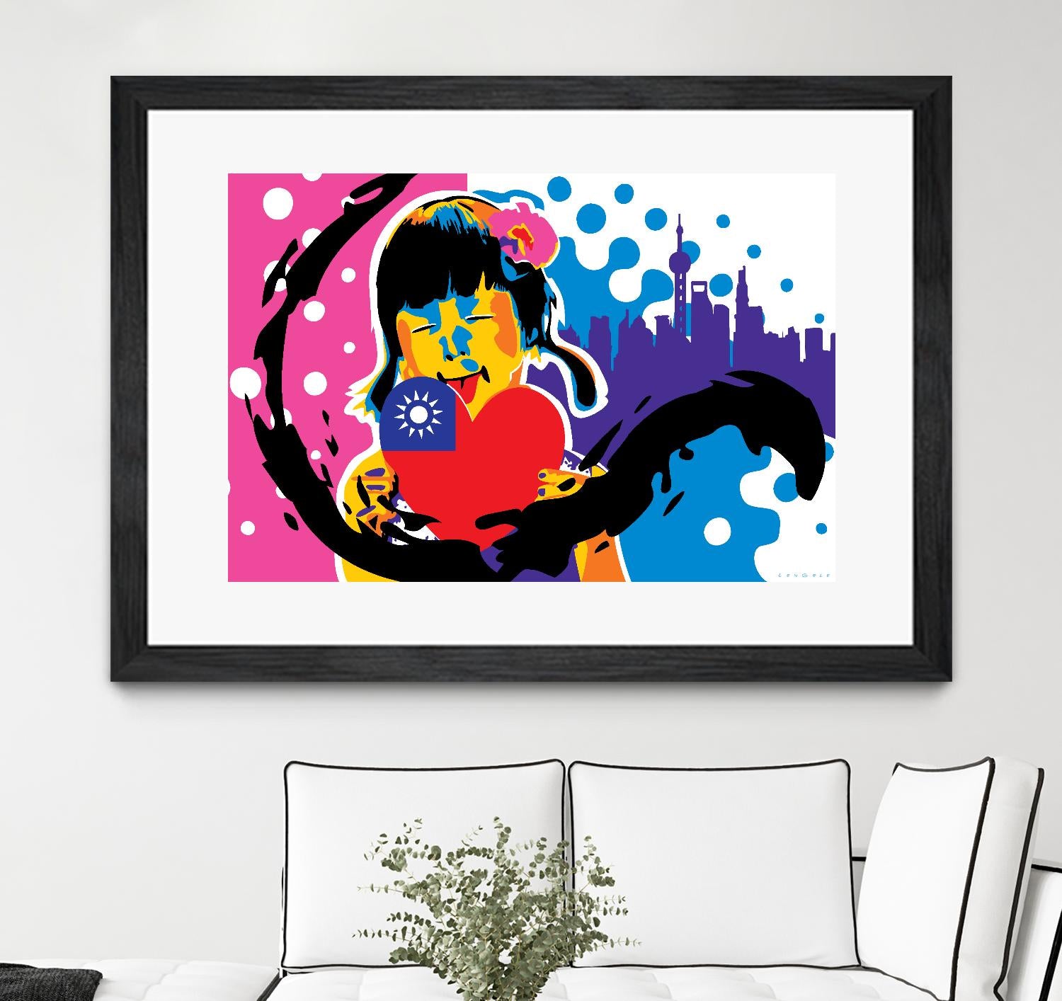 Heart by Ray Lengelé on GIANT ART - pink street art chinese