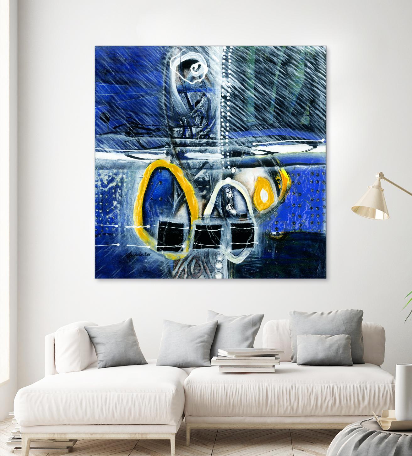 À déglacer by Sylvie Cloutier on GIANT ART - yellow abstract